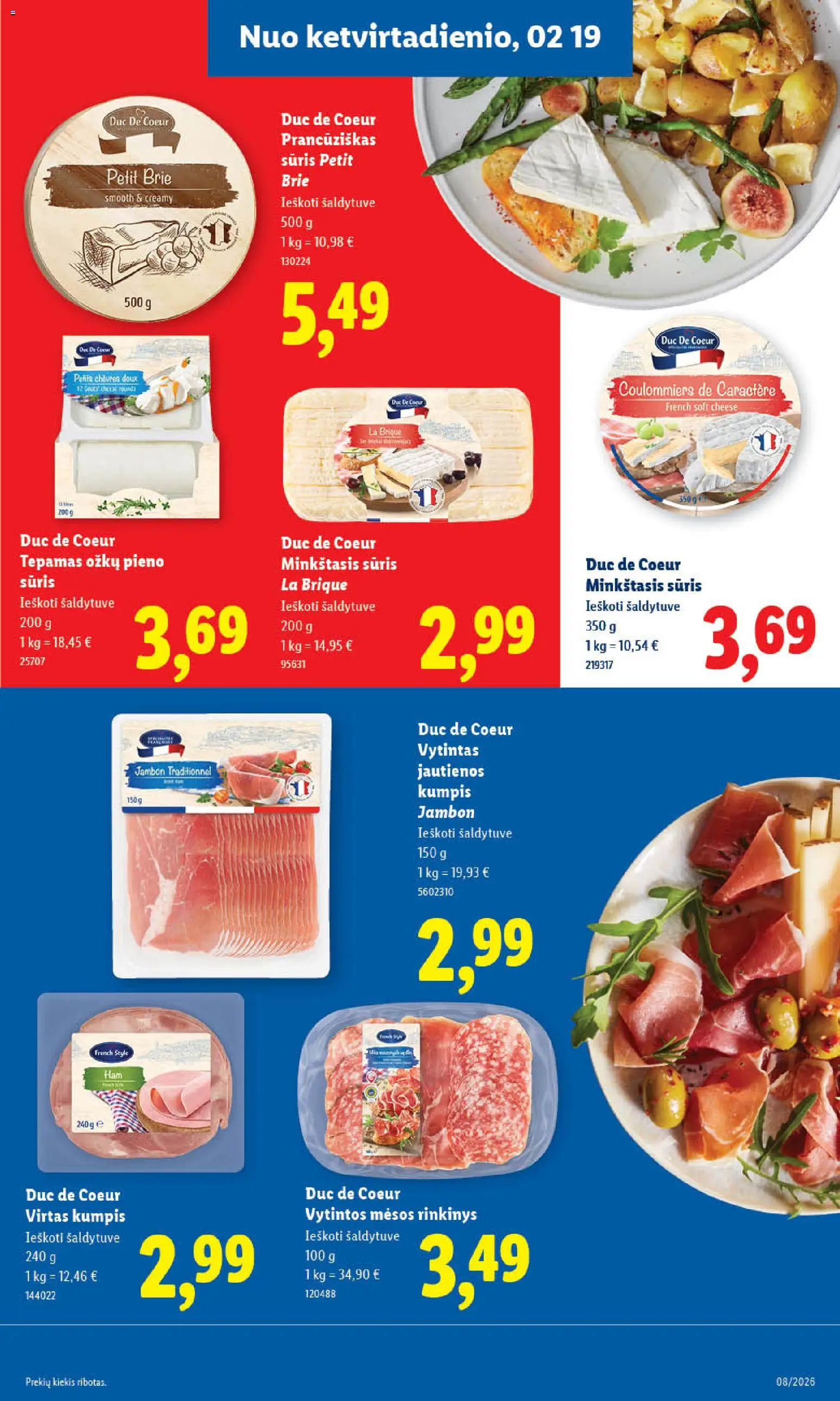 LIDL akcijos nuo 16.02.2026 | Puslapis: 15 | Prekių: Jautienos, Sūris, Kumpis
