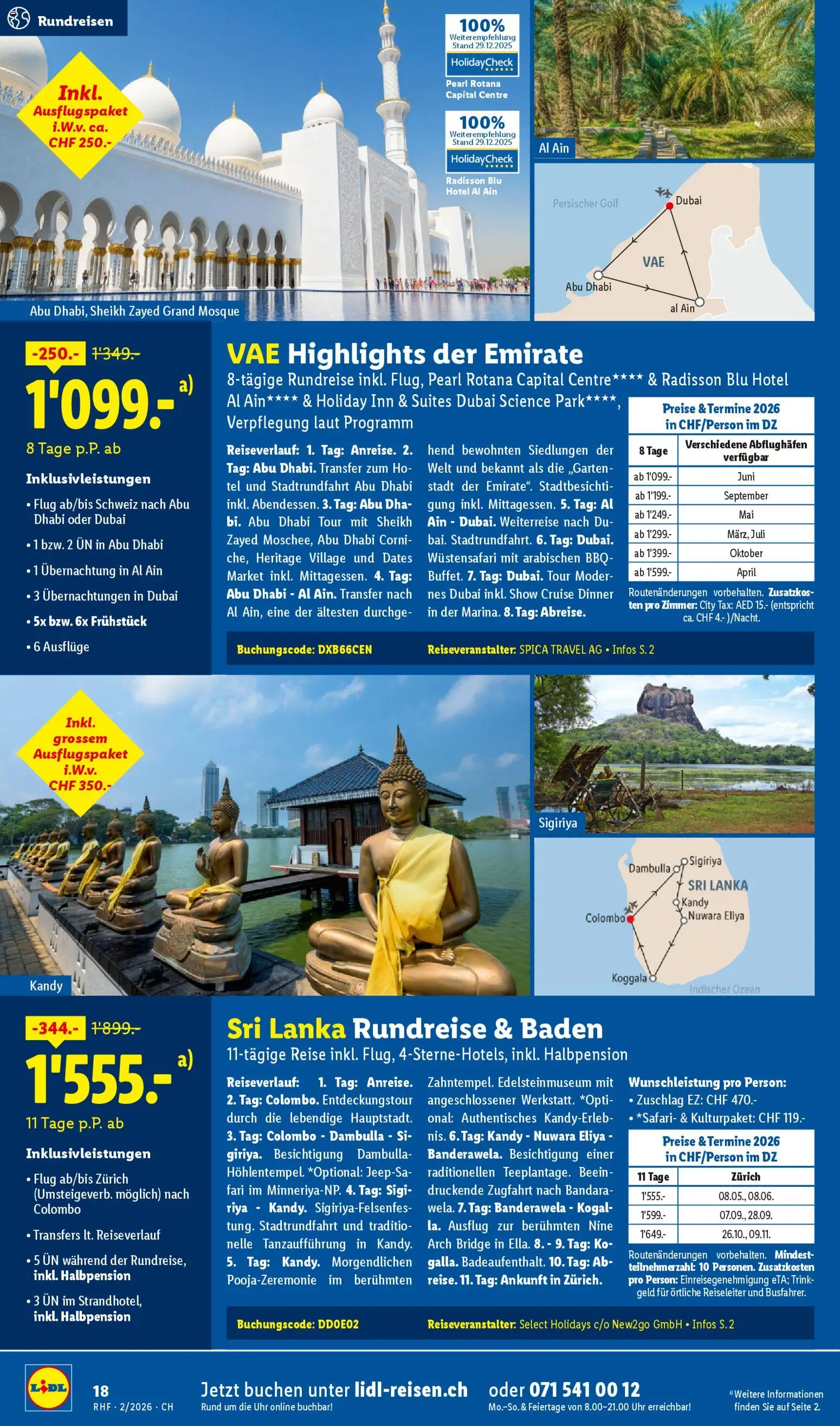 Lidl Aktionen Reisen Februar – gültig ab 28.01.2026 | Seite: 18 | Produkte: Uhr