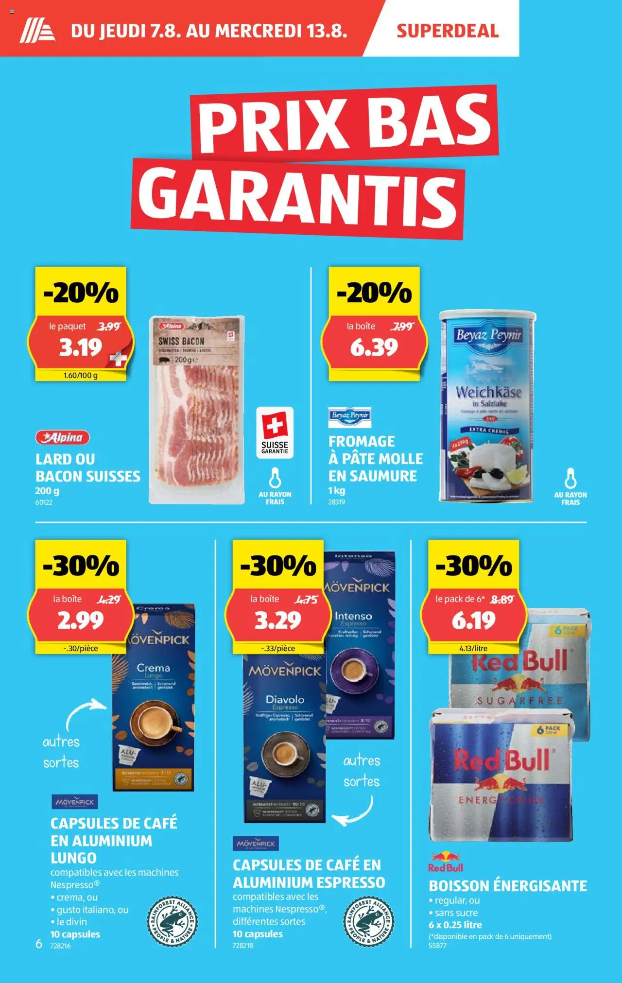 Aldi Prospectus ab 07.08.2025 | Seite: 6 | Produkte: Red bull
