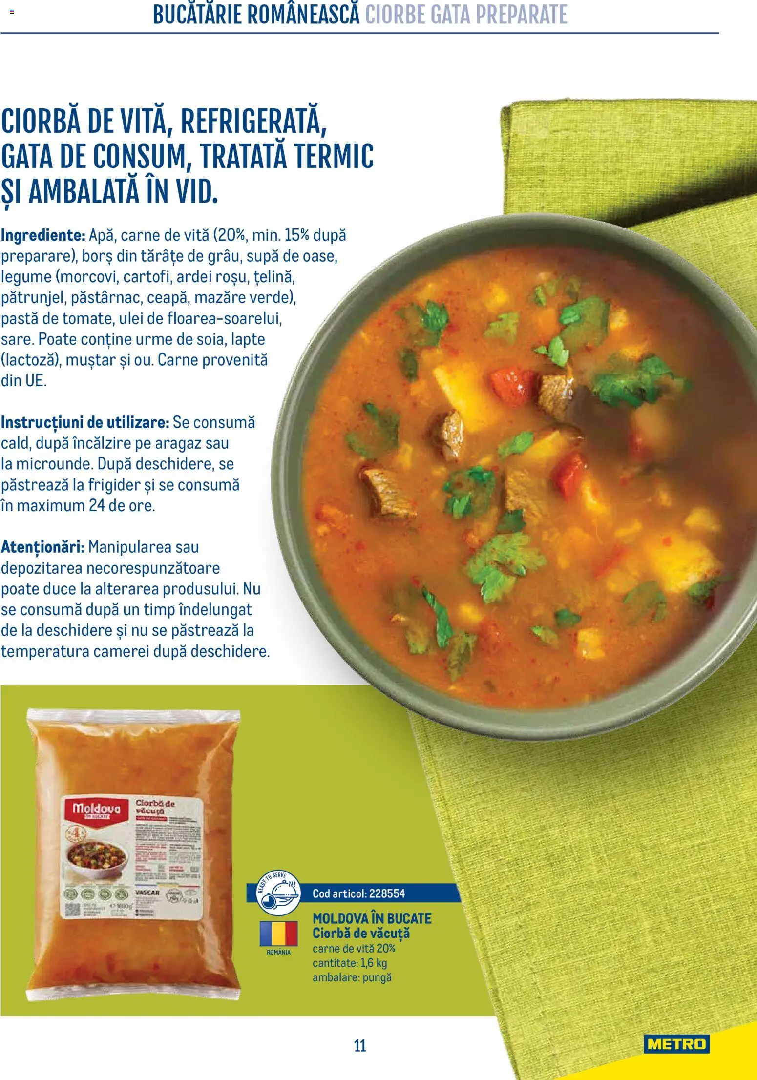 Noul catalog Metro – valabil de la 21.04.2026 | Pagină: 11 | Produse: Frigider, Aragaz, Borș, Ardei
