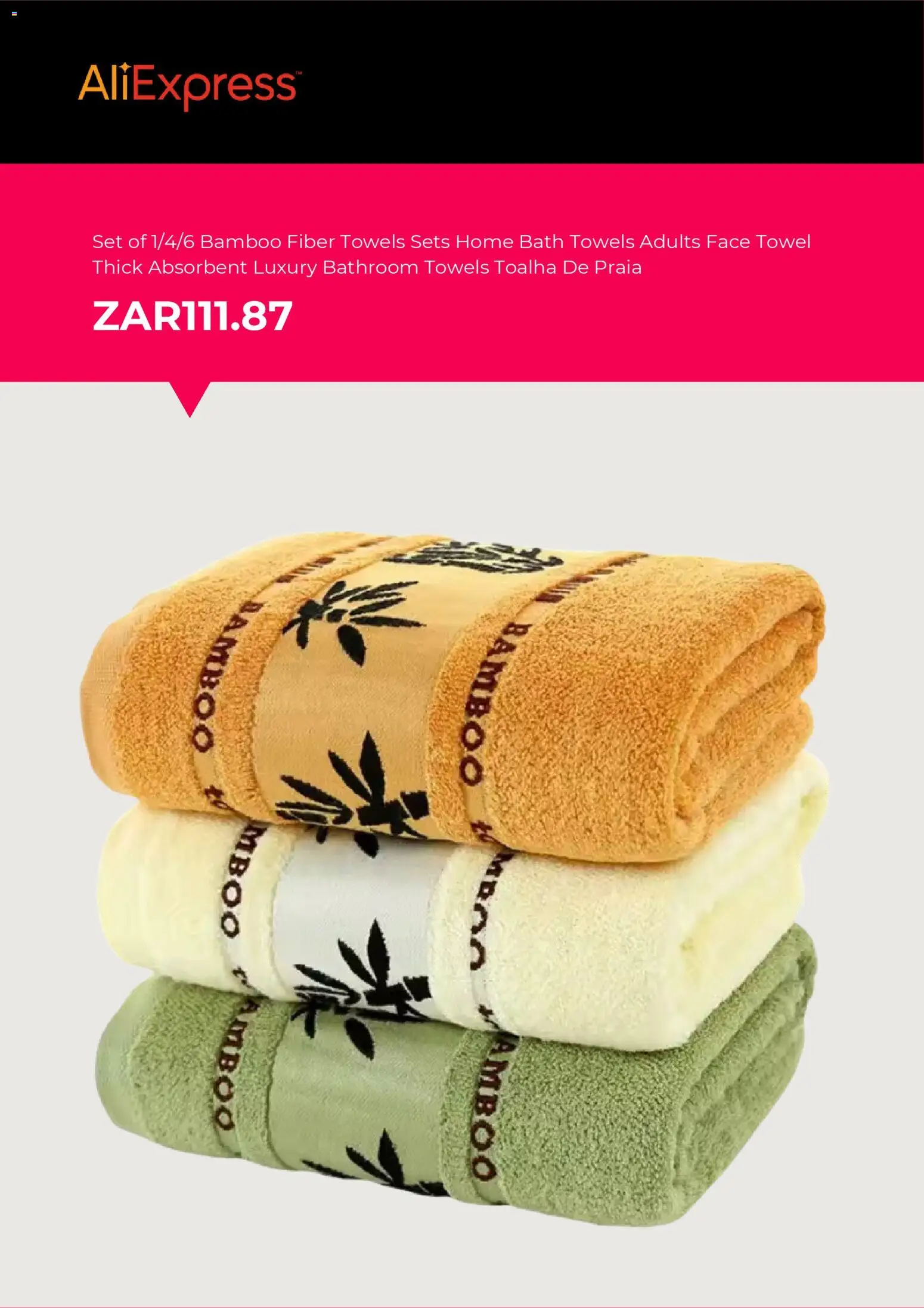 New AliExpress catalogue – valid from 20.11.2025 | Page: 16 | Products: Bath, Towel