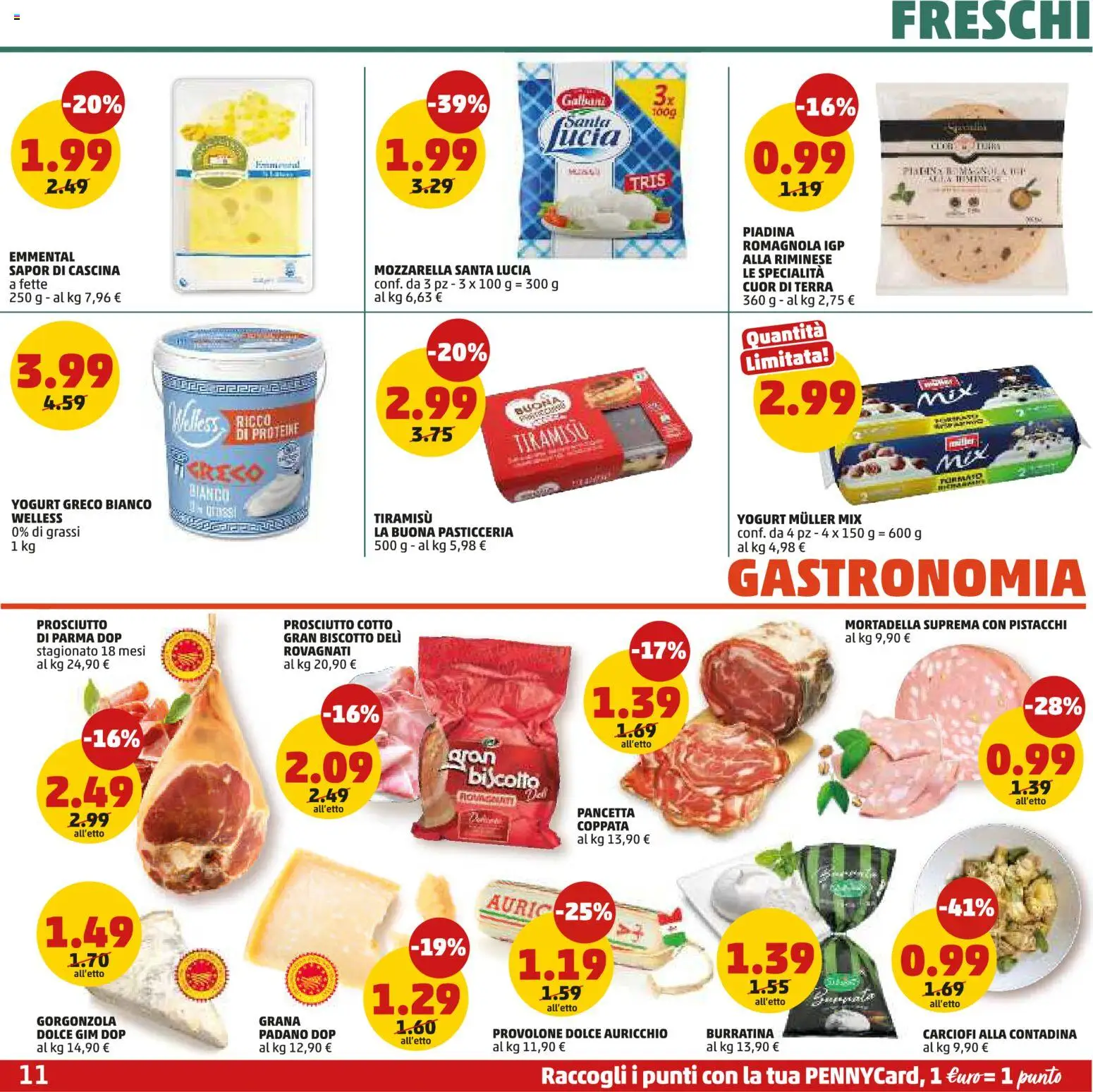 Volantino PENNY del 26.03.2026 | Pagina: 11 | Prodotti: Yogurt, Piadina, Gorgonzola, Terra