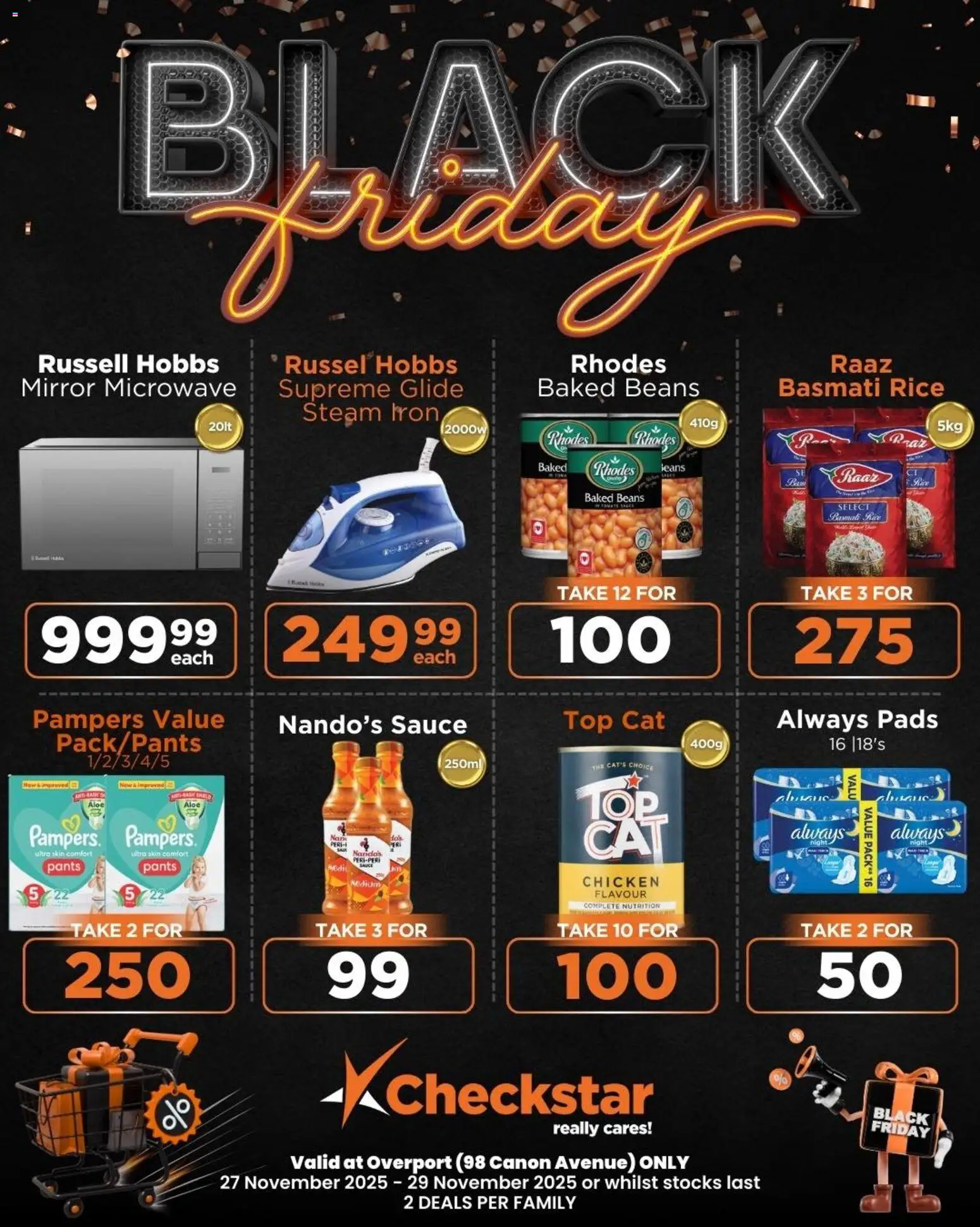 New Check Star catalogue – valid from 27.11.2025 | Page: 6 | Products: Baked beans, Iron, Mirror, Pads