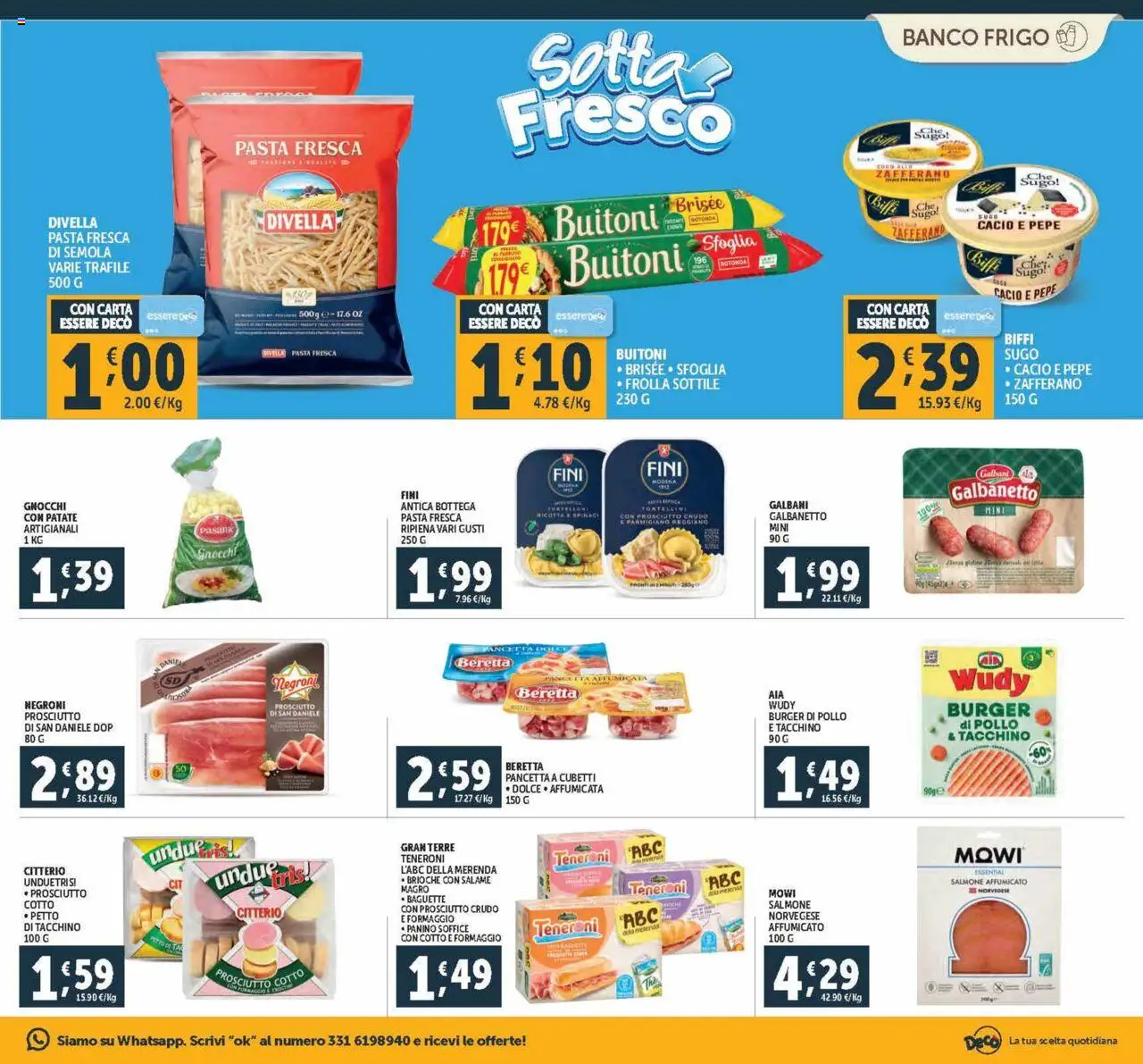 Volantino Decò del 03.10.2025 | Pagina: 9 | Prodotti: Salame, Pancetta, Sugo, Parmigiano