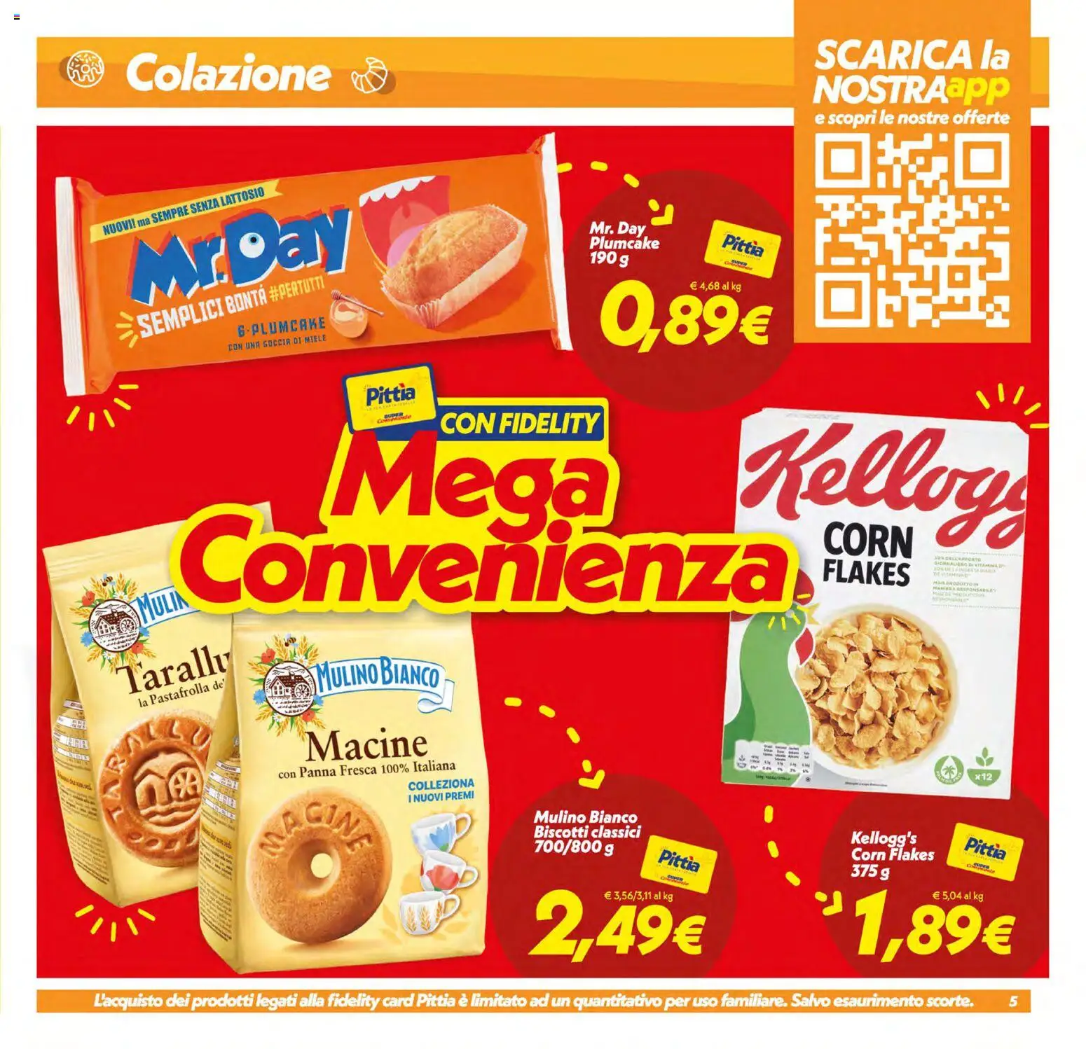 Volantino SuperConveniente del 17.03.2026 | Pagina: 5 | Prodotti: Panna, Biscotti, Plumcake, Miele