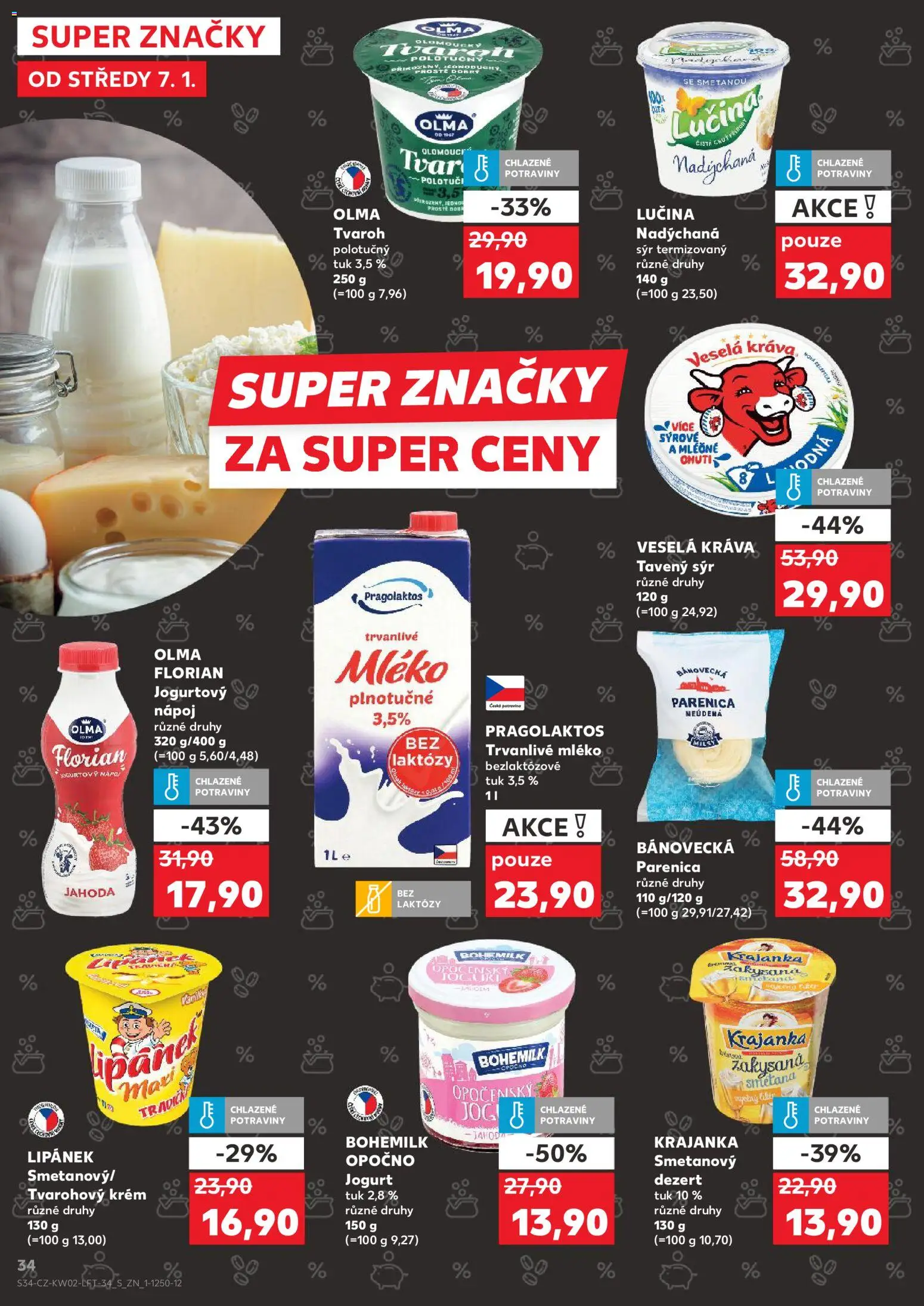 Kaufland leták - Ostrava od 07.01.2026 | Strana: 34 | Produkty: Parenica, Lučina, Potraviny, Jogurtový nápoj