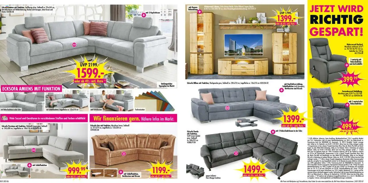 SB Möbel Boss Prospekt Emden	 – gültig ab 06.09.2025 | Seite: 4 | Produkte: Ecksofa, Kissen, Decke, Liege