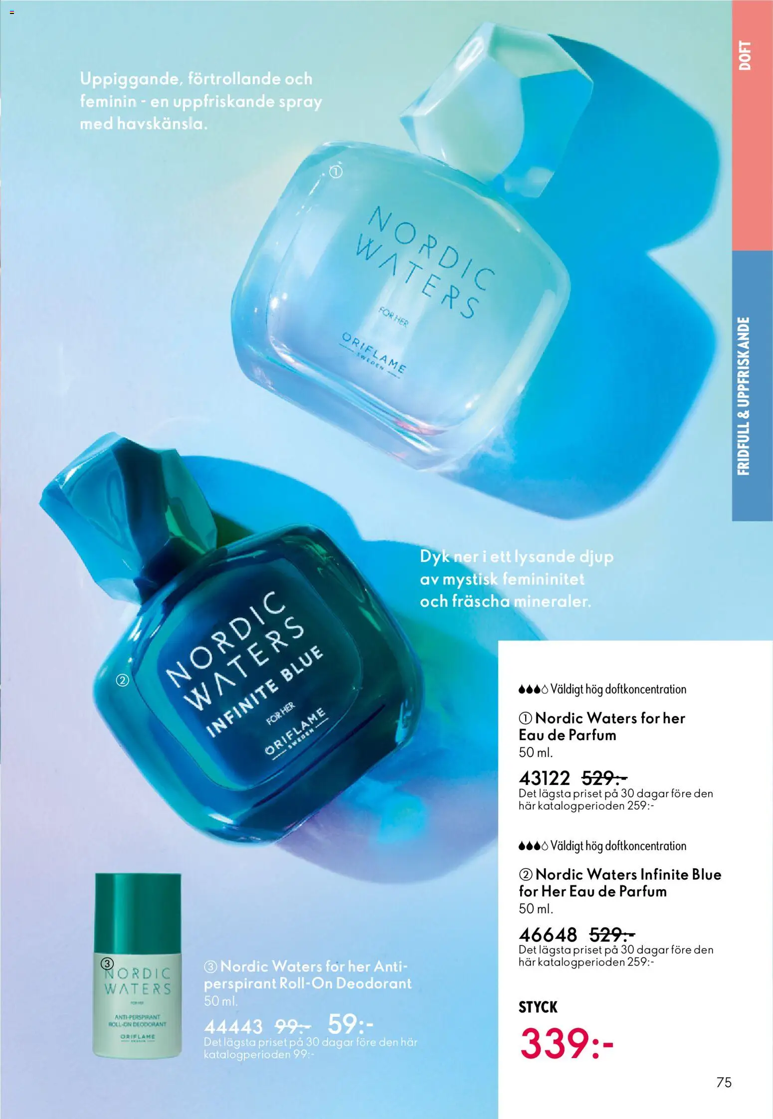 Oriflame reklamblad aktuell från 31.12.2025 | Sida: 75 | Produkter: Doft, Deodorant, Antiperspirant