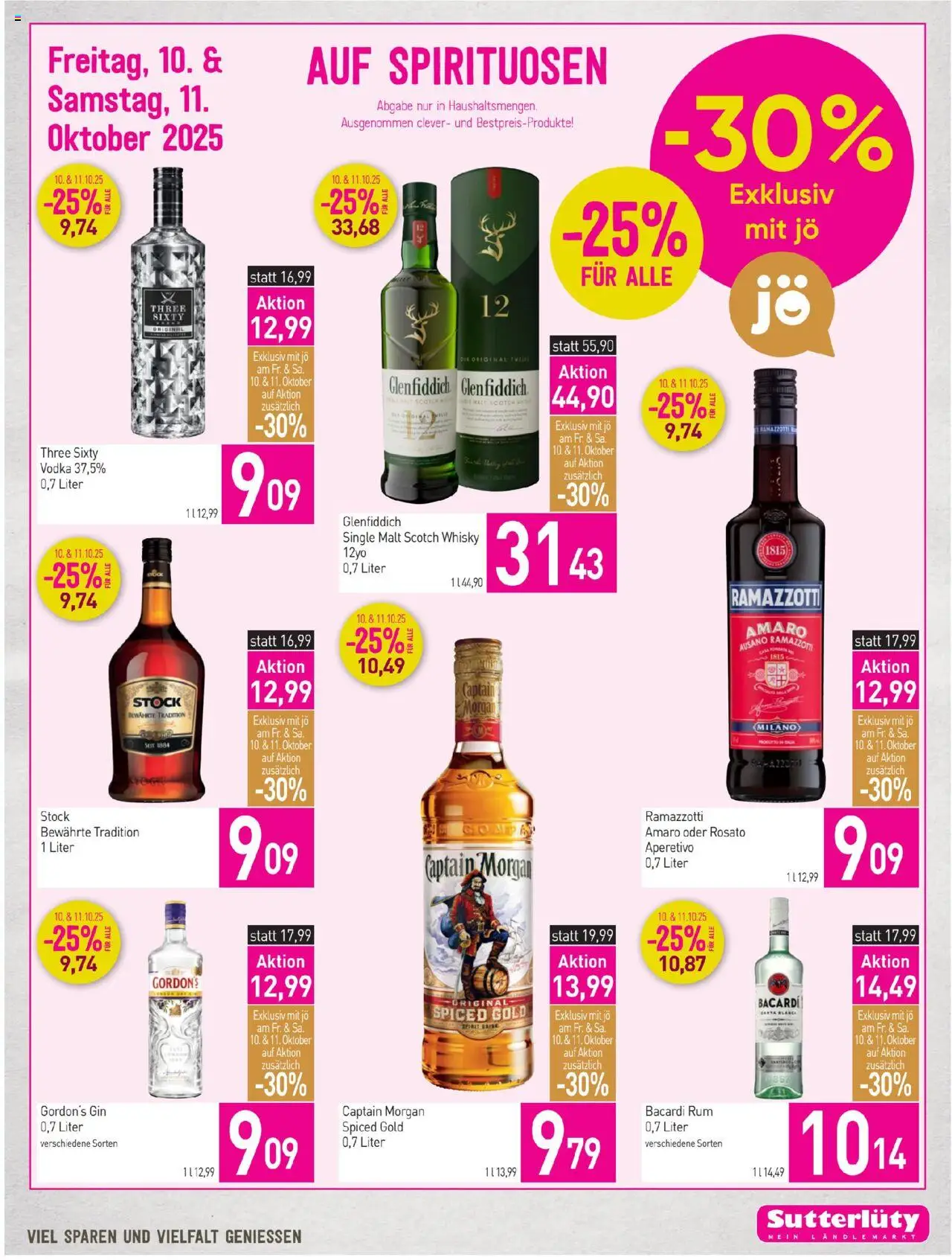Sutterlüty Flugblatt gültig ab 09.10.2025 | Seite: 17 | Produkte: Gin