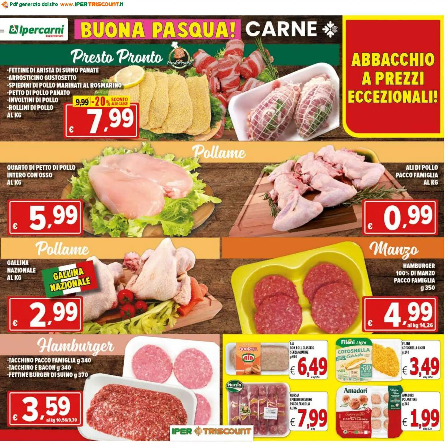 Volantino Ipertriscount del 27.03.2026 | Pagina: 11 | Prodotti: Petto di Pollo, Suino, Tacchino, Mango