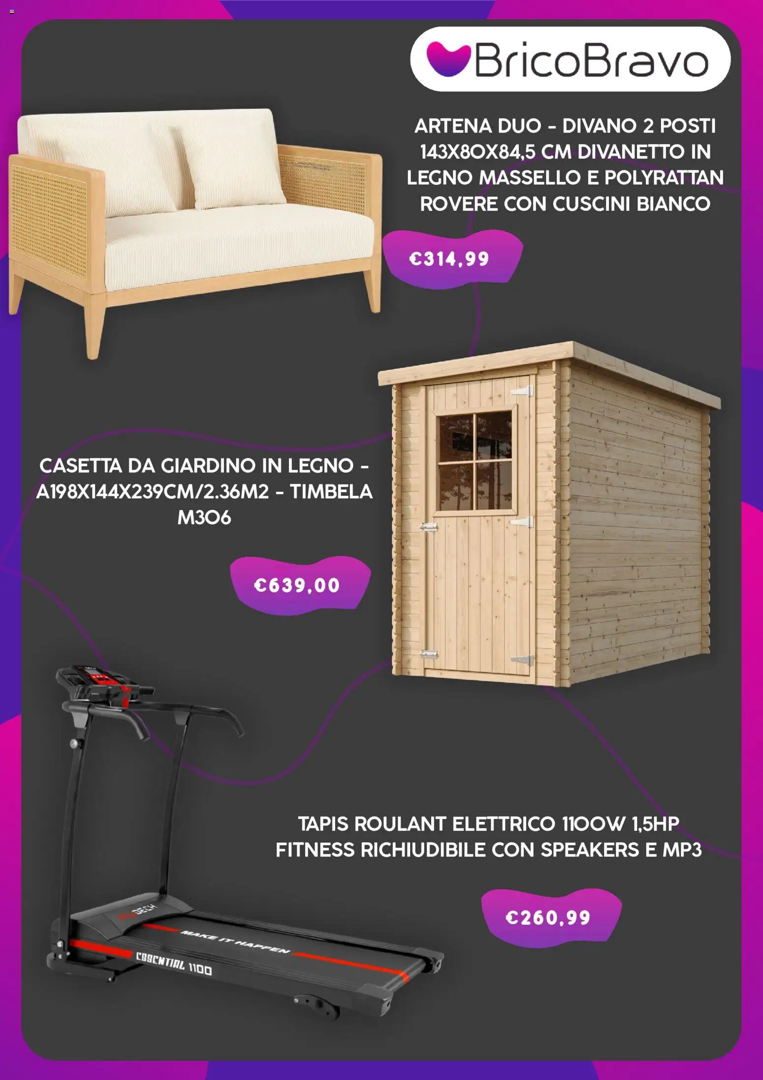 Volantino Brico Bravo del 18.11.2025 | Pagina: 4 | Prodotti: MP3, Divano