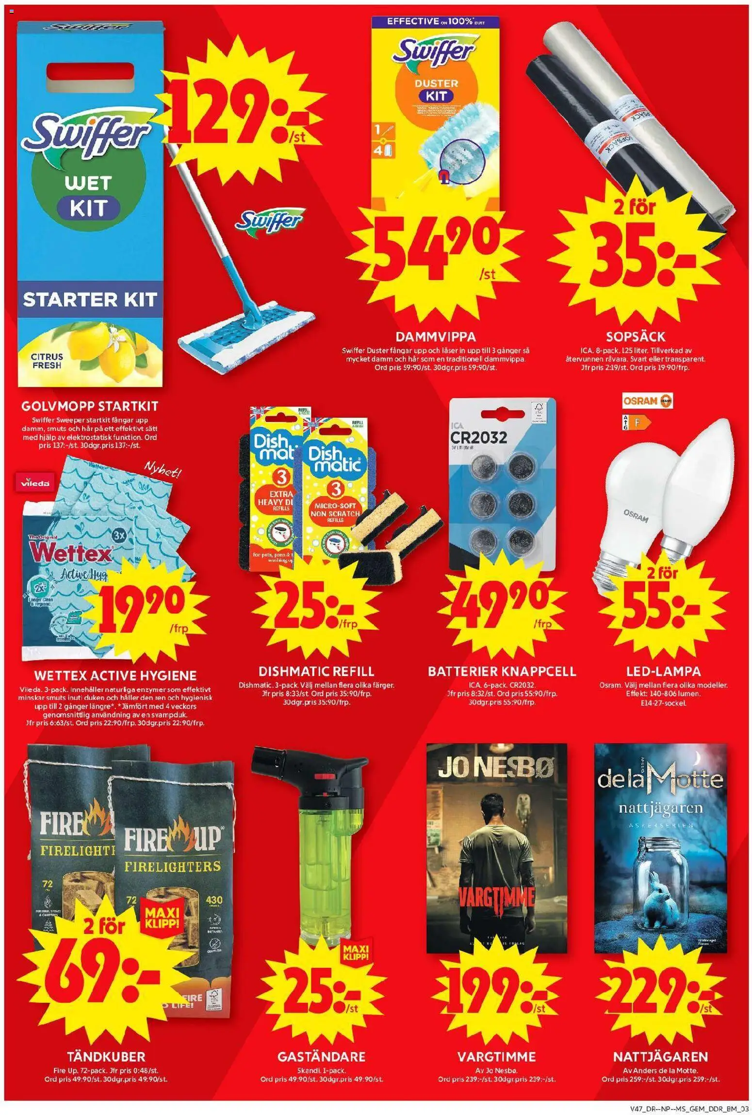 ICA Maxi reklamblad aktuell från 17.11.2025 | Sida: 12 | Produkter: Batterier, Dammvippa, Golvmopp