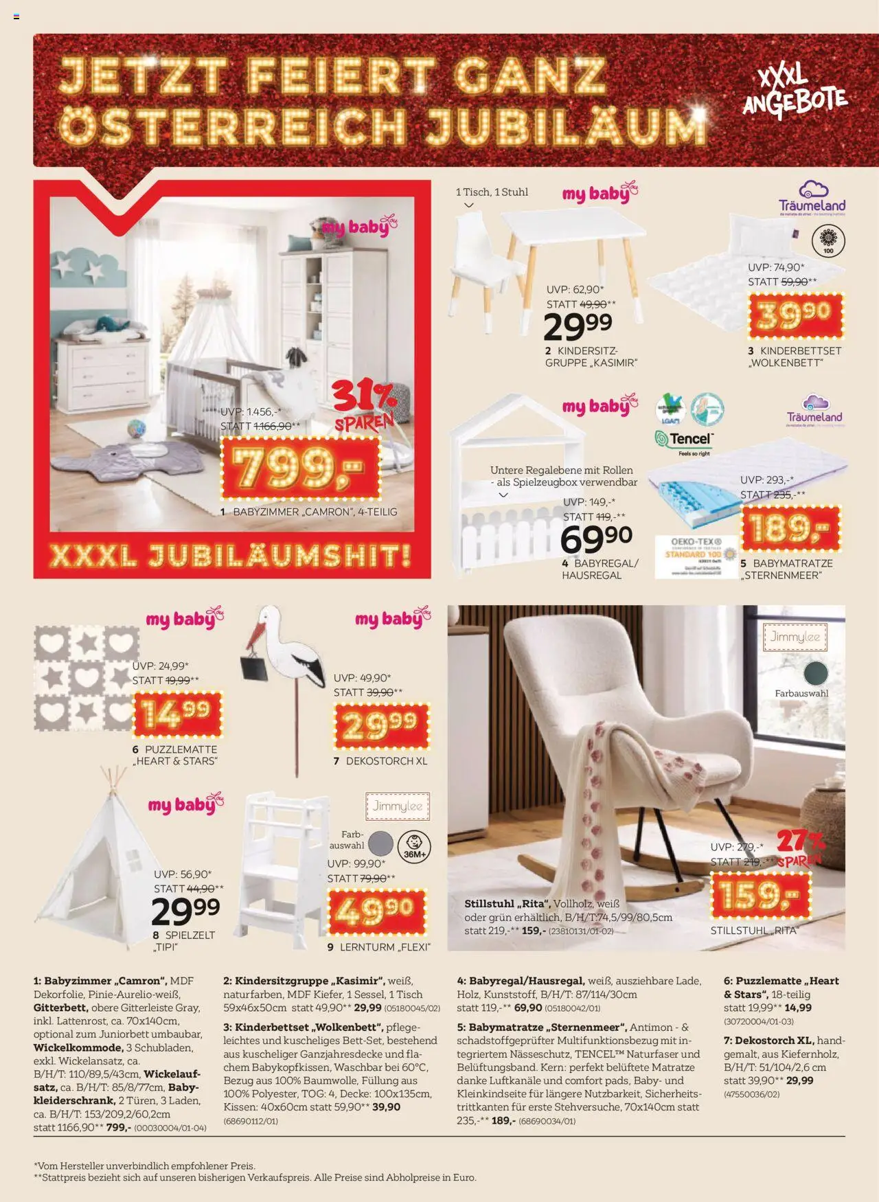 XXXLutz Jubiläum geschenke gültig ab 26.08.2025 | Seite: 20 | Produkte: Matratze, Kissen, Decke, Stuhl