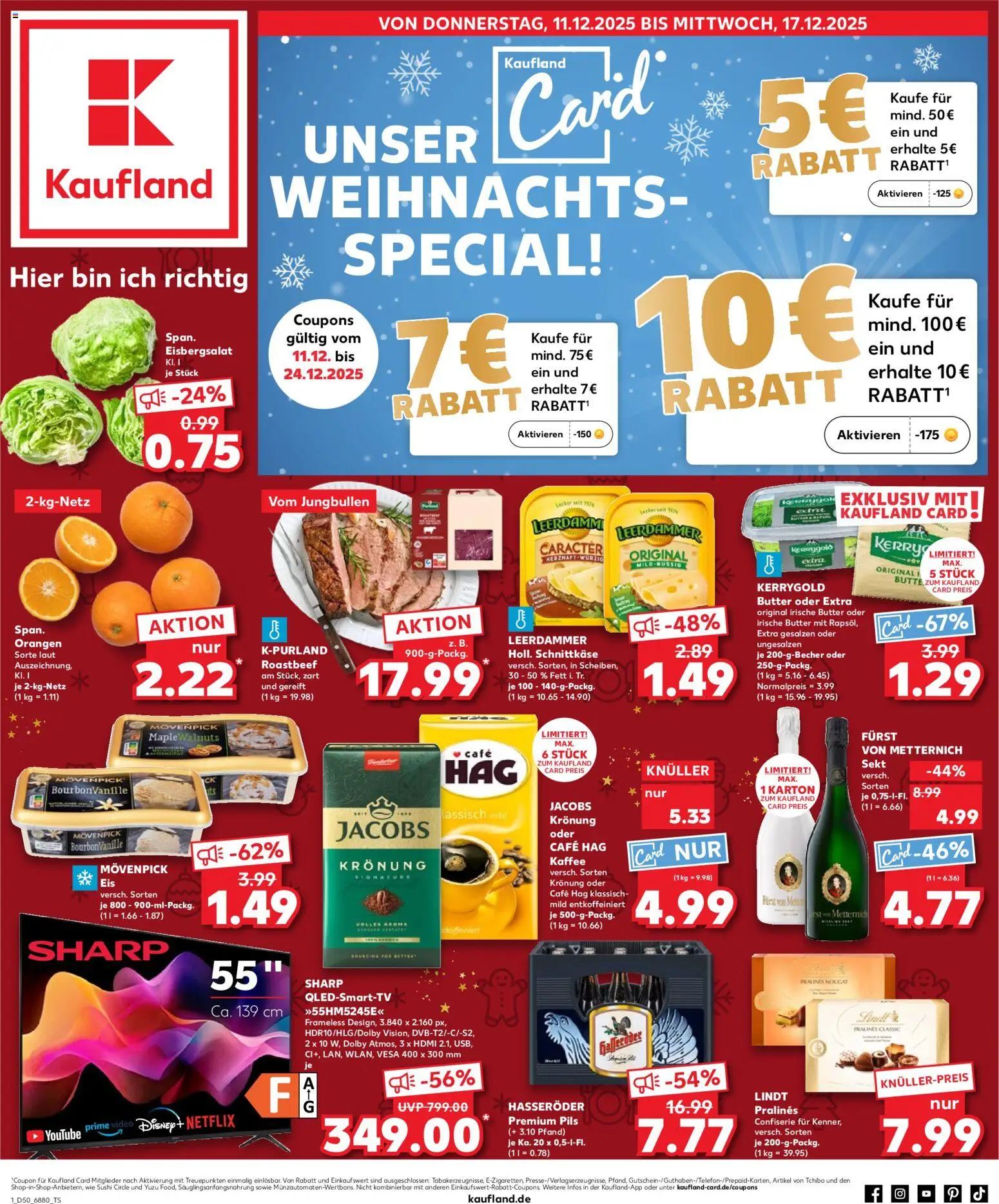 Kaufland prospekt Völklingen	 – gültig ab 11.12.2025 | Seite: 1 | Produkte: Orangen, Roastbeef, Eis, Video