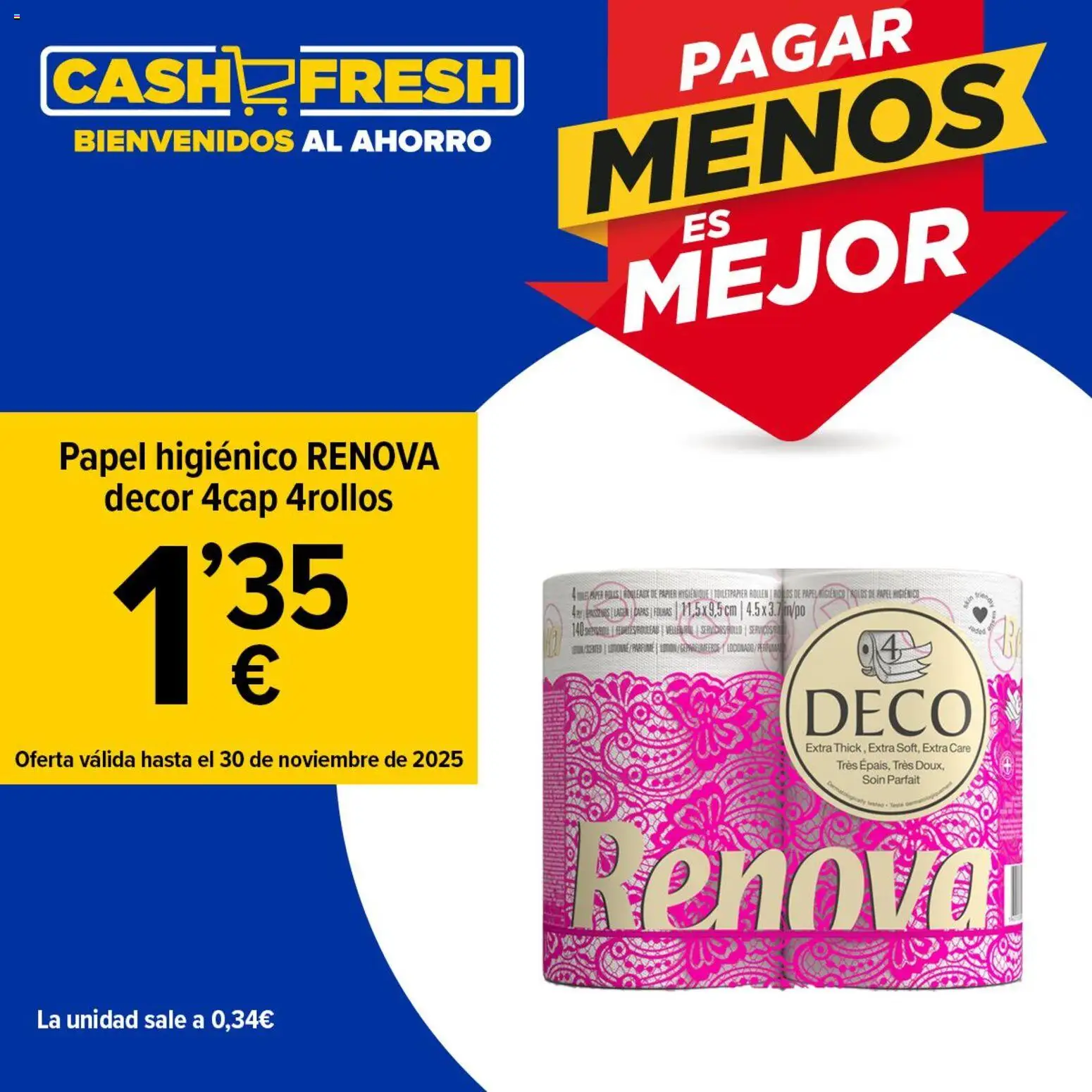 Cash Fresh folleto │ válido desde el 13.11.2025 | Página: 4 | Productos: Papel higienico
