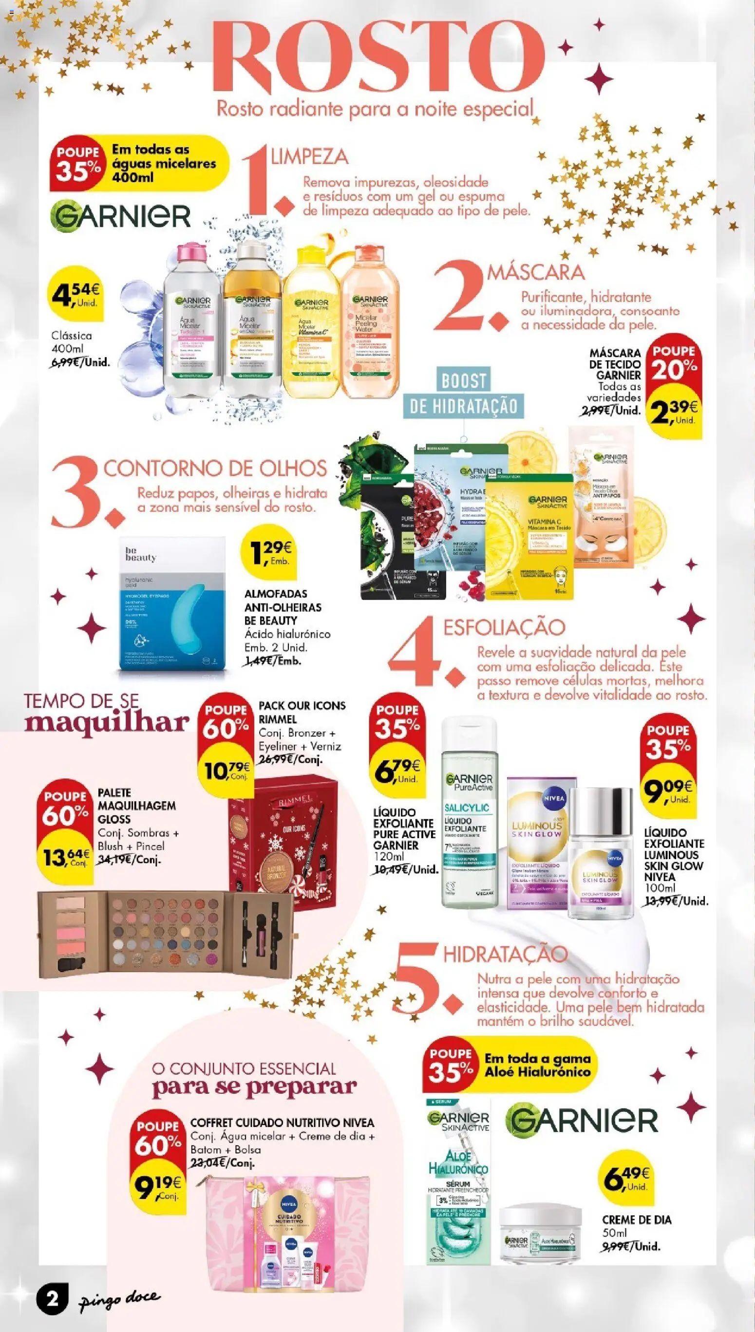 Pingo Doce - Cabazes de Natal │ válido de 16.12.2025 | Página: 2 | Produtos: Bolsa, Batom, Água micelar, Maquilhagem