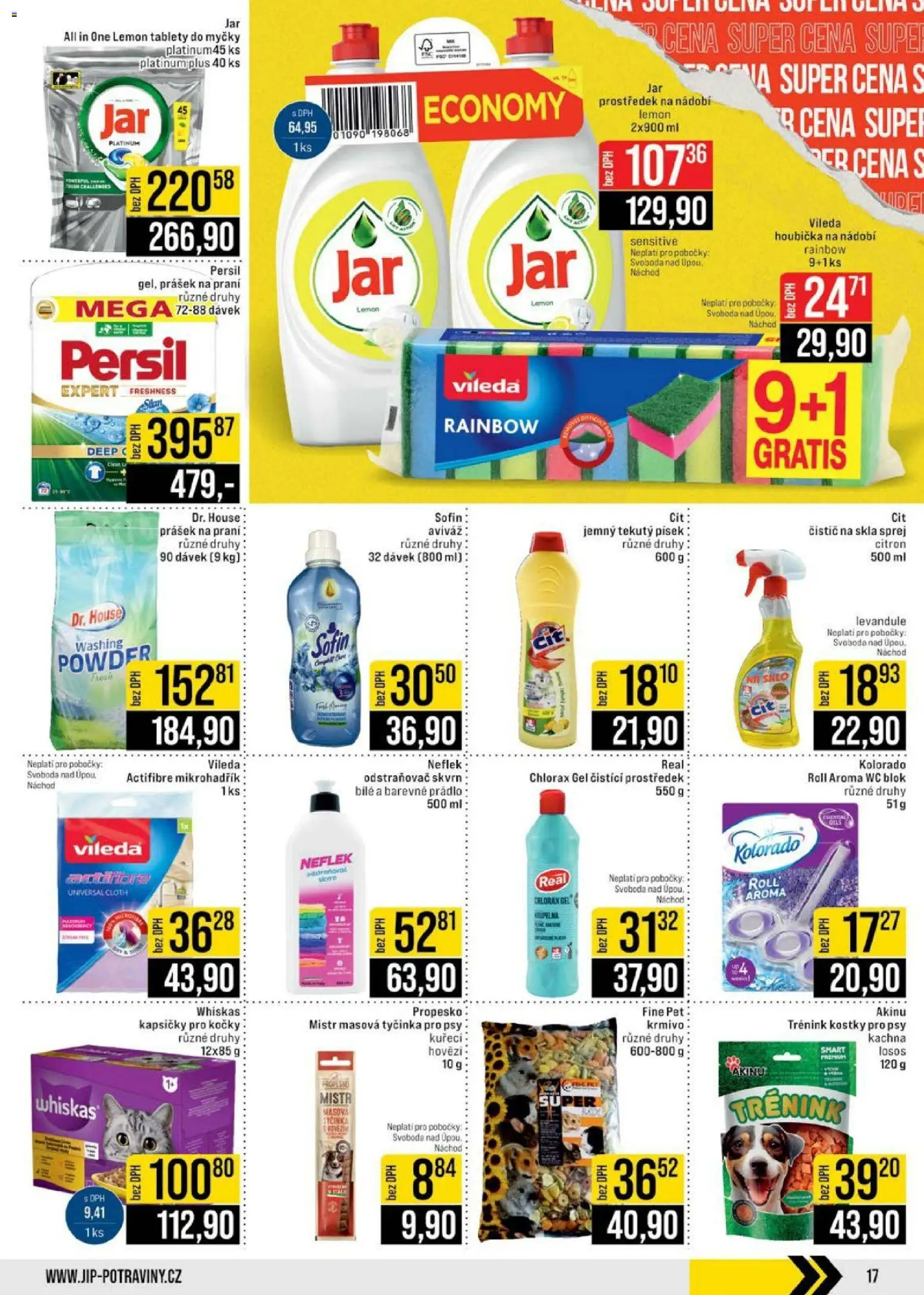 Jip leták - Cash & Carry od 29.04.2026 | Strana: 17 | Produkty: Hovězí, Kapsičky pro kočky, Blok, Citron