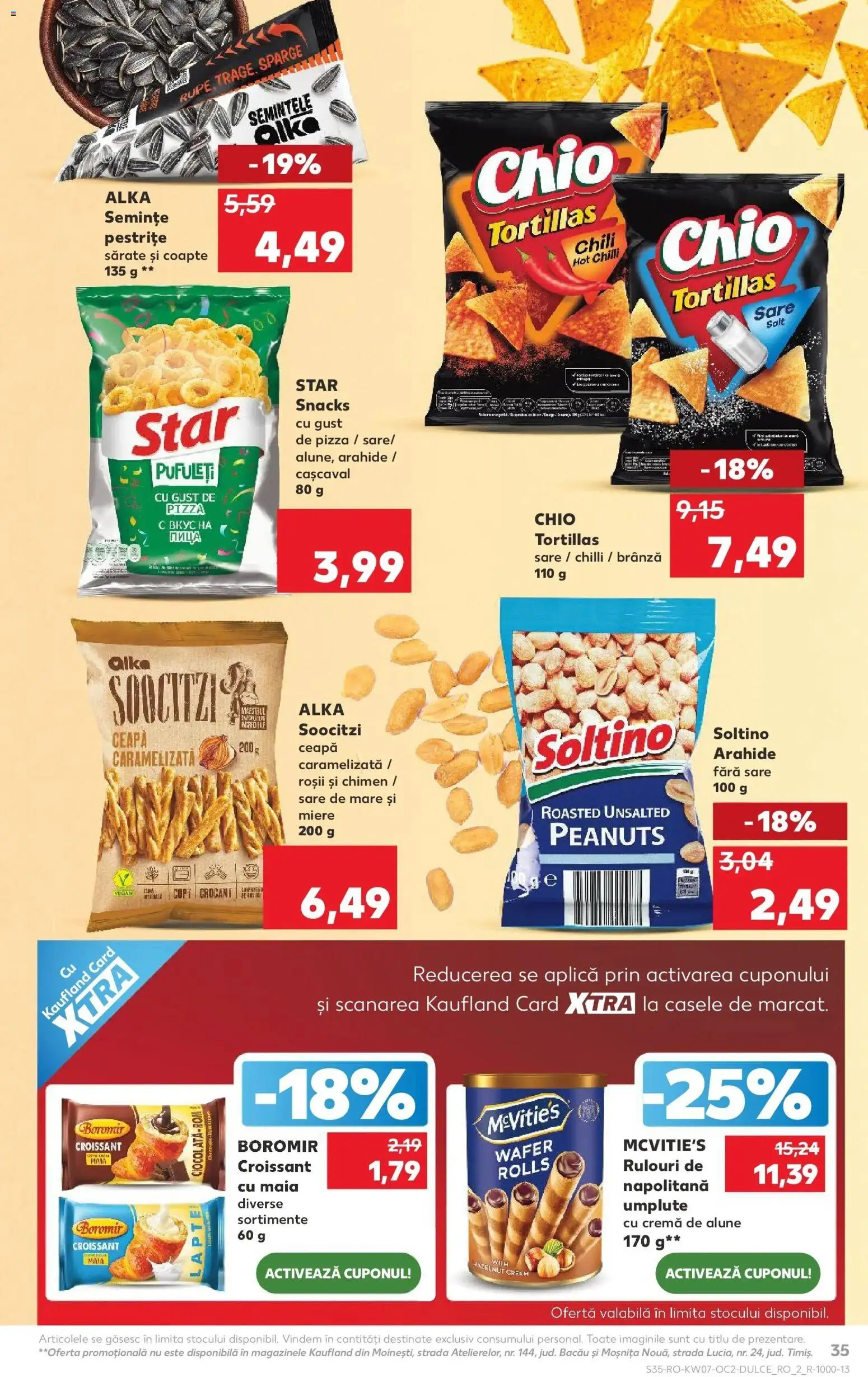 Noul catalog Kaufland – valabil de la 11.02.2026 | Pagină: 35 | Produse: Cașcaval, Arahide, Pizza, Tortillas