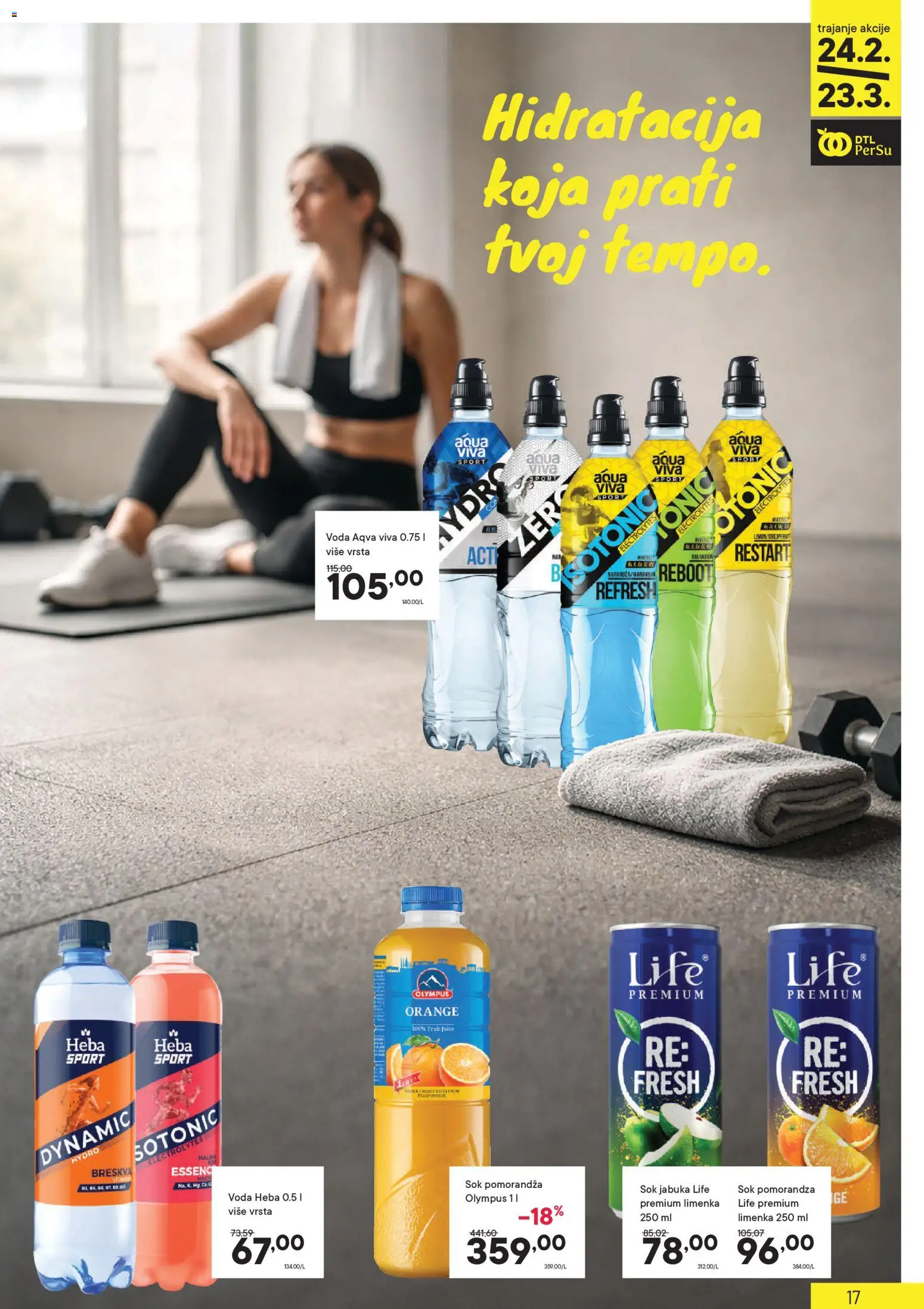 PerSu katalog - važi od 24.02.2026 | Strana: 17 | Proizvode: Voda, Pomorandza, Sok, Breskva
