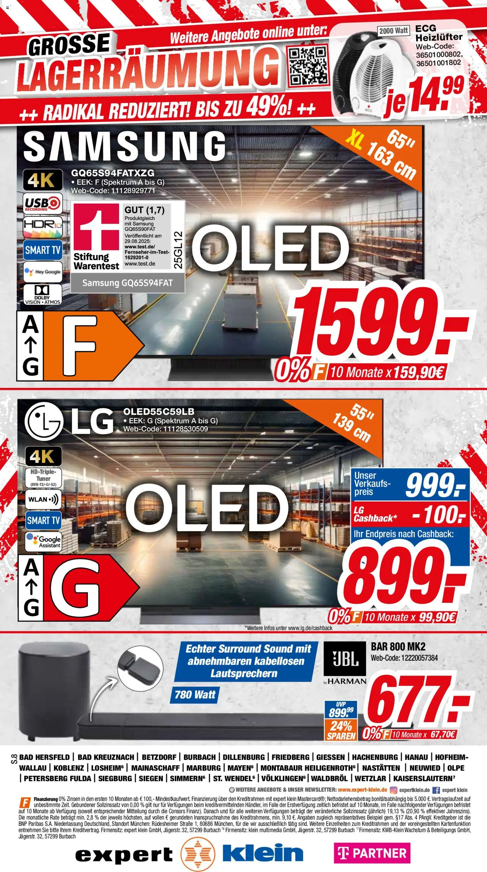 Expert Giessen – gültig ab 16.03.2026 | Seite: 8 | Produkte: Bad, Samsung, Smart TV, TV