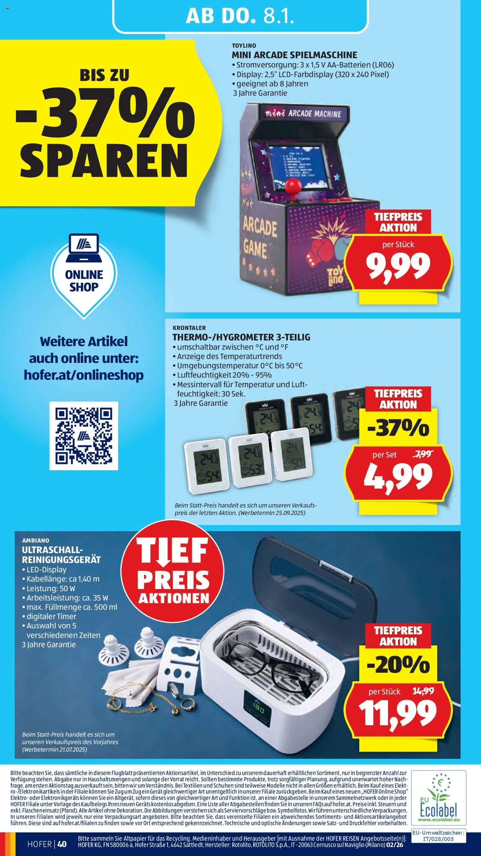 Hofer AT akciós ujság - amely érvényes a következő dátumtól: 02.01.2026 | Oldal: 44