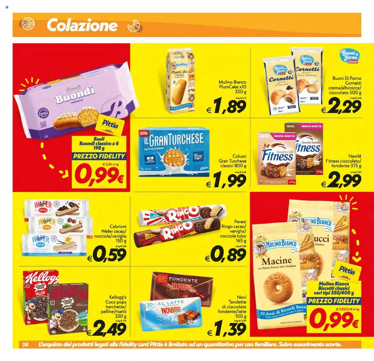 Volantino SuperConveniente del 17.10.2025 | Pagina: 28 | Prodotti: Biscotti, Olio, Tubo, Cacao