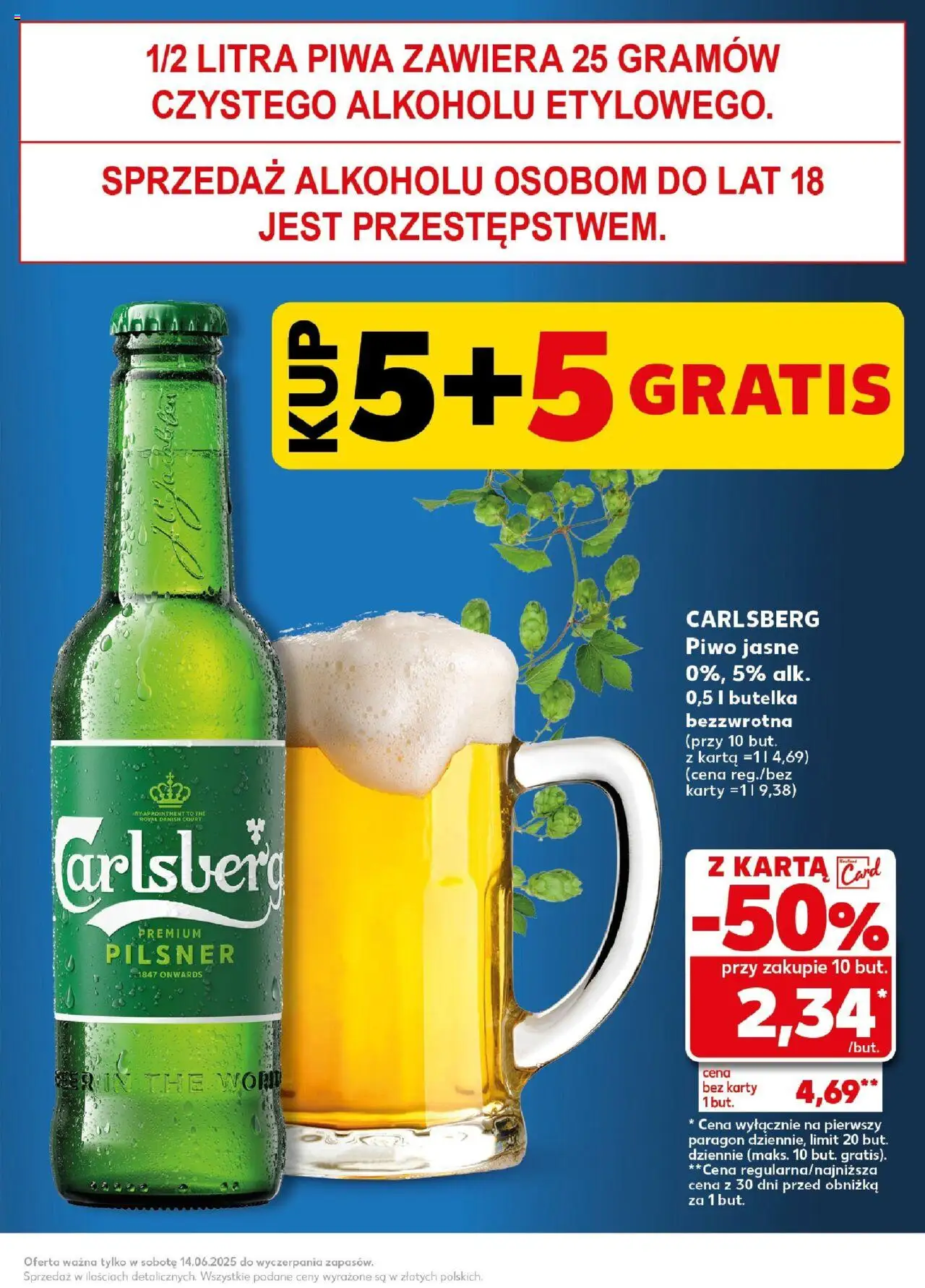Kaufland gazetka - Super Sobota od 14.06.2025 | Strona: 3 | Produkty: Karta, Piwo