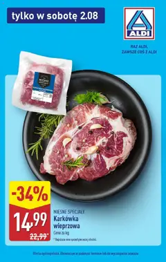 Pogląd oferty "Aldi Gazetka - Promocja tylko w sobotę" - ważna od 02.08.2025