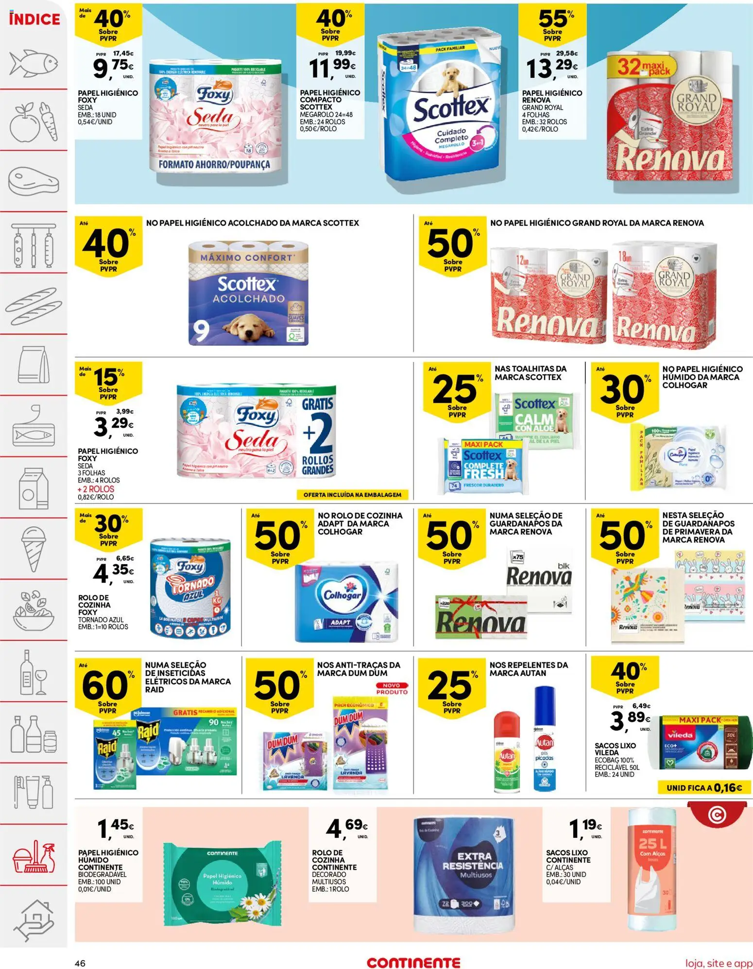 Continente folheto │ válido de 21.04.2026 | Página: 46 | Produtos: Papel higiénico, Guardanapos