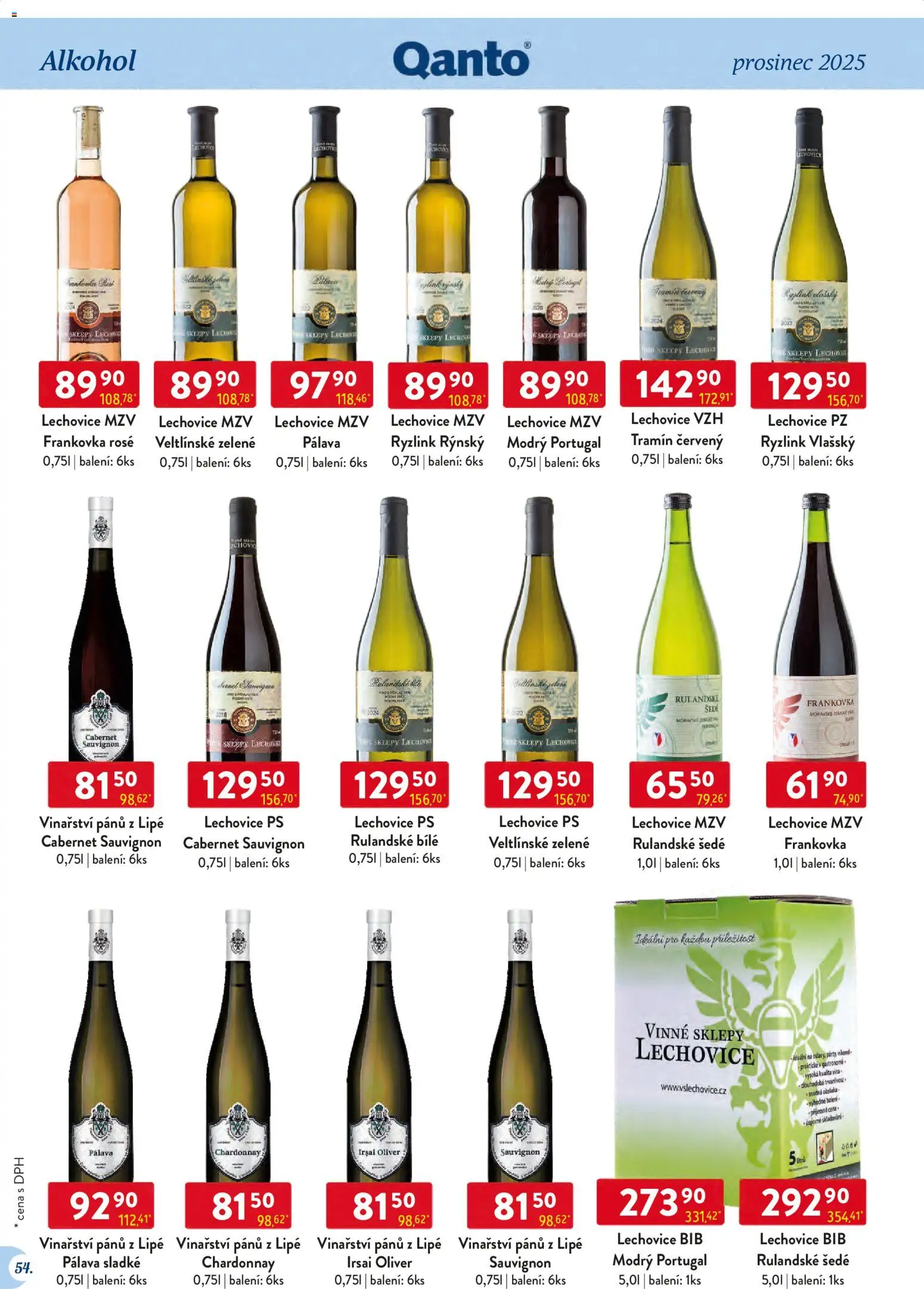 Astur & Qanto leták - Velkoobchod 12/2025 od 01.12.2025 | Strana: 54 | Produkty: Cabernet Sauvignon, Tramín červený