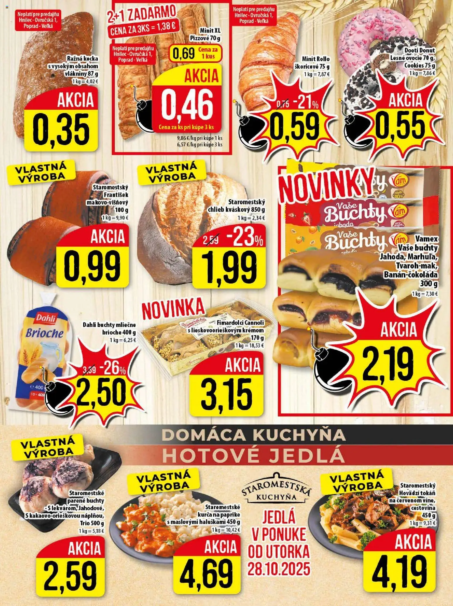Nové Klas akcie – leták je platný od 27.10.2025 | Strana: 7 | Produkty: Kuchyňa, Donut, Kurča