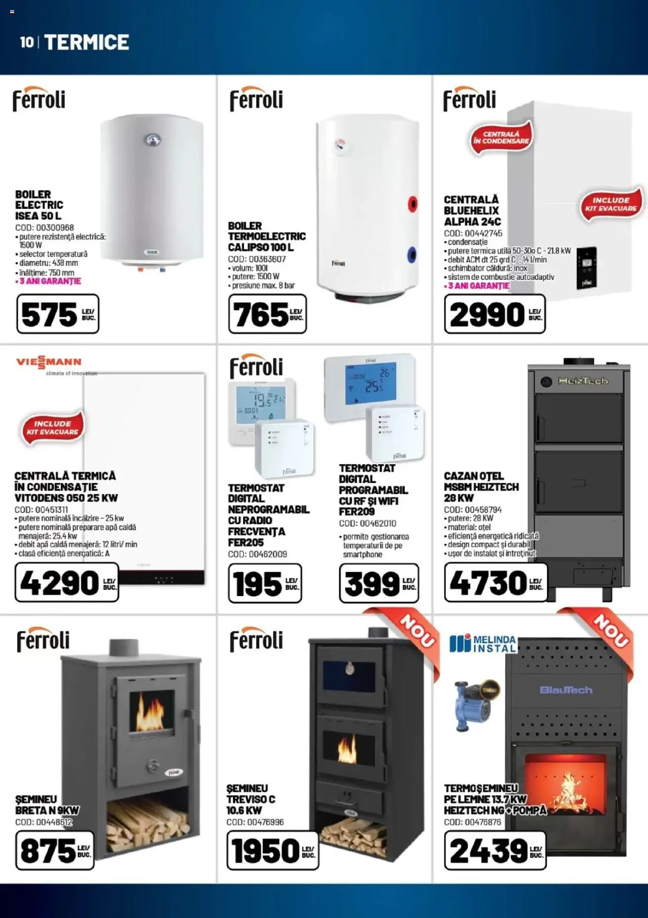 Noul catalog Ambient – valabil de la 01.10.2025 | Pagină: 10 | Produse: Boiler, Smartphone, Șemineu, Apă
