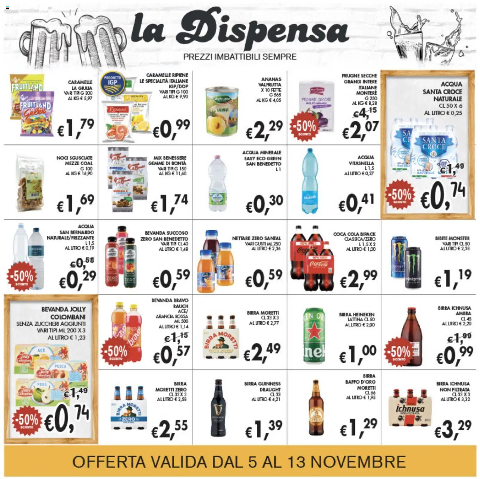 Volantino Coal del 05.11.2025 | Pagina: 18 | Prodotti: Birra, Noci, Birra Moretti, Pera