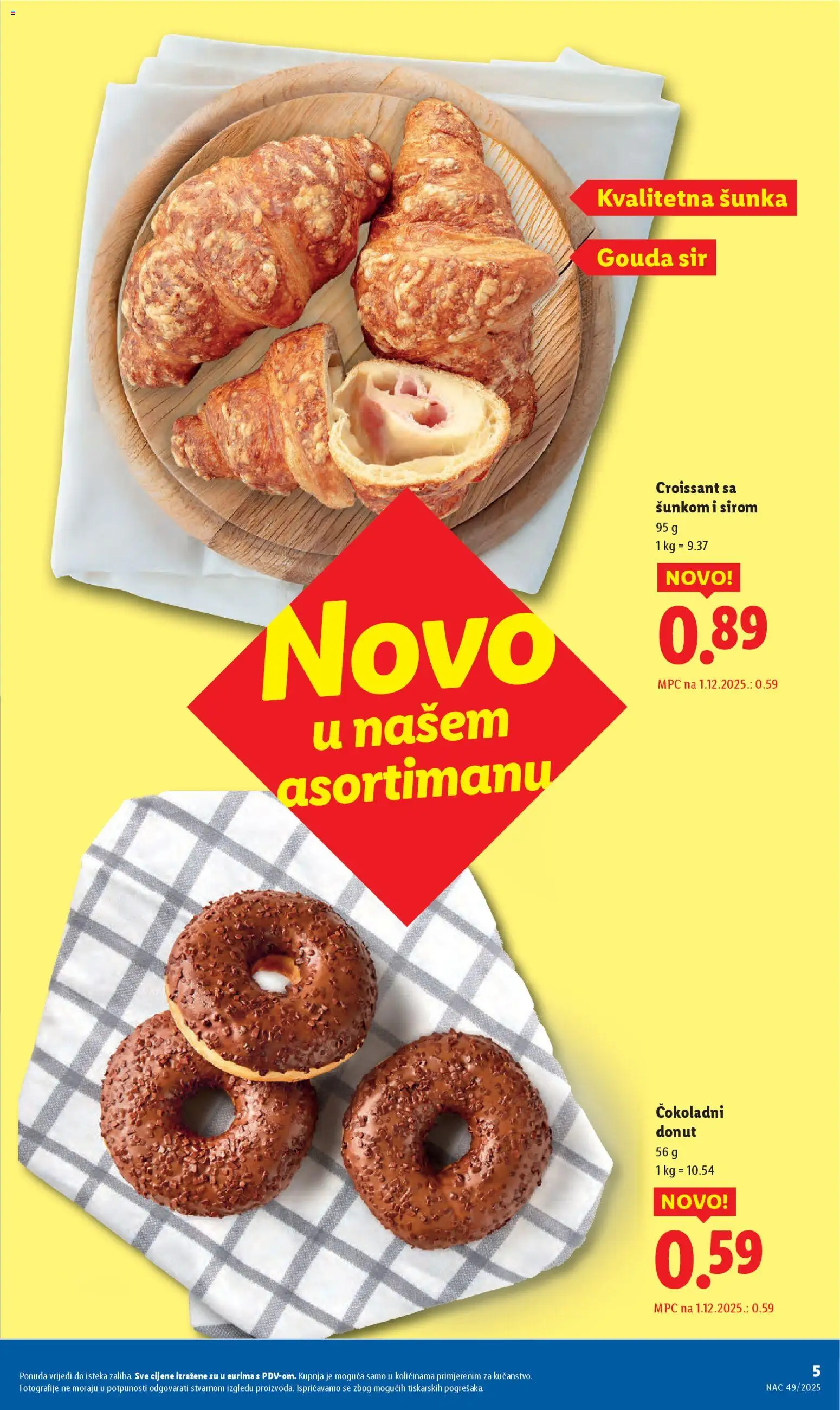 Lidl katalog | vrijedi od 01.12.2025 | Stranica: 5 | Proizvodi: Sir, Šunka, Gouda
