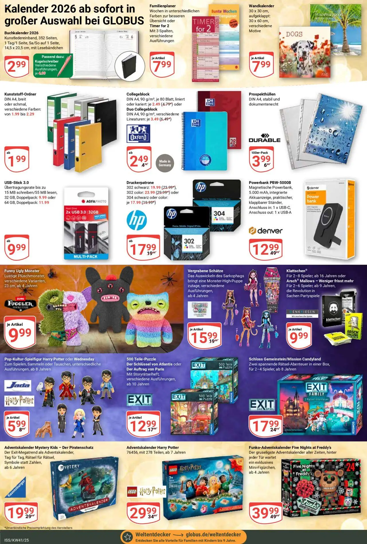 Globus Prospekt 	 – gültig ab 06.10.2025 | Seite: 25 | Produkte: USB, Tür, Monster, Powerbank