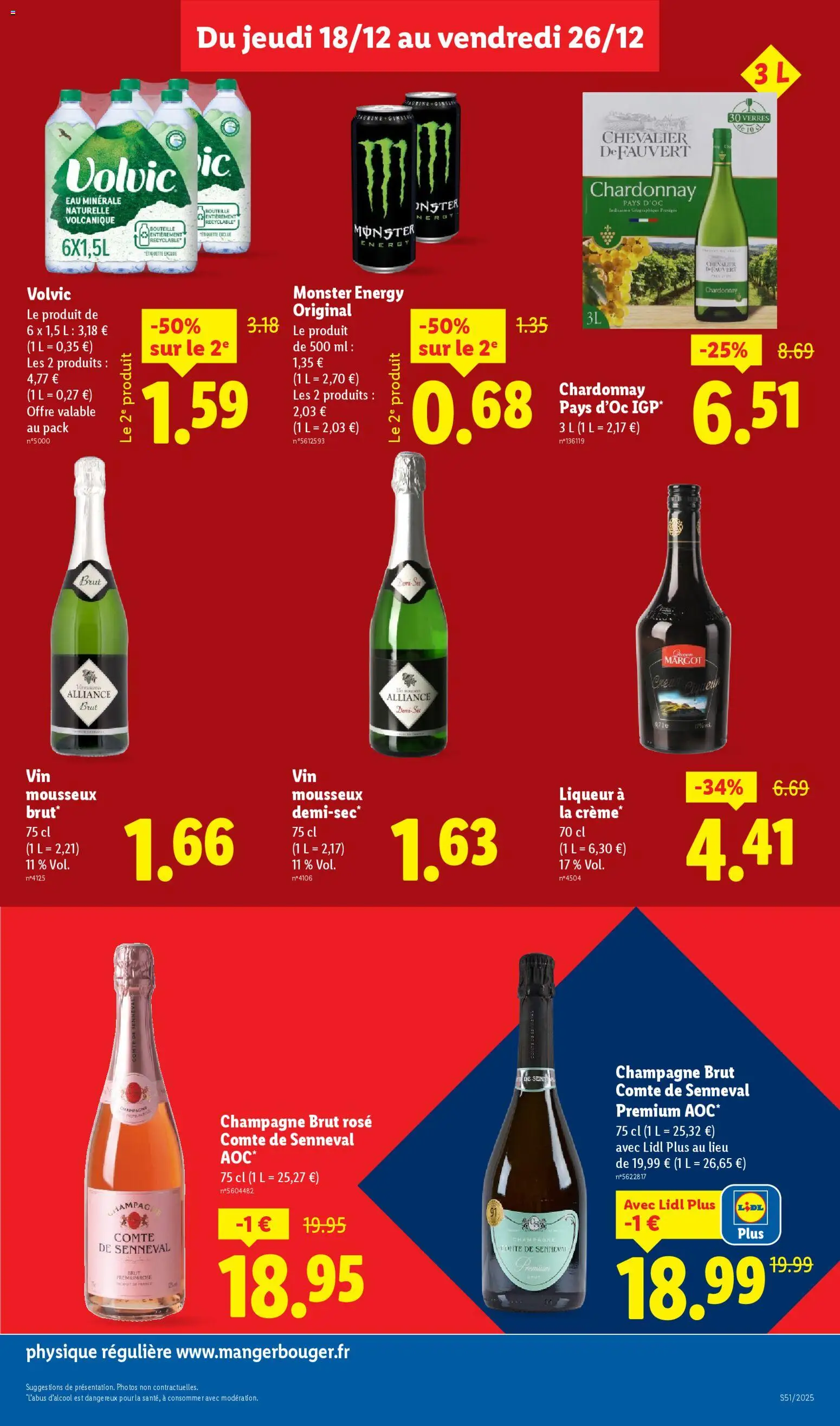 {H1} | Page: 31 | Produits: Volvic, Liqueur, Champagne brut, Eau minérale naturelle