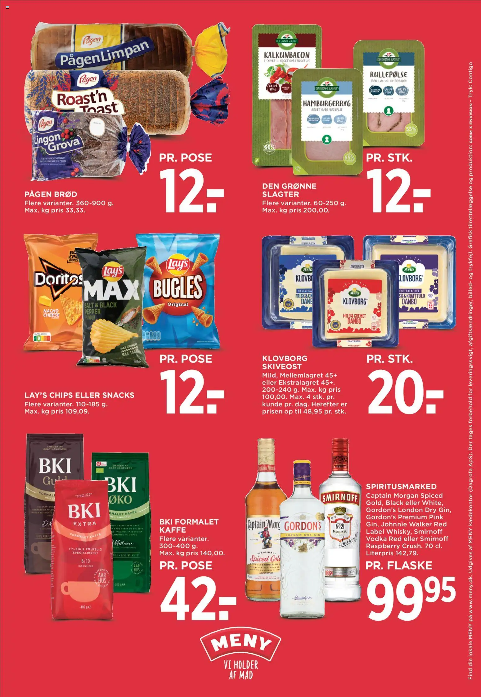 Meny tilbudsavis – gyldig fra 24.10.2025 | Side: 36 | Produkter: Chips, Løg, Rullepølse, Hamburgerryg
