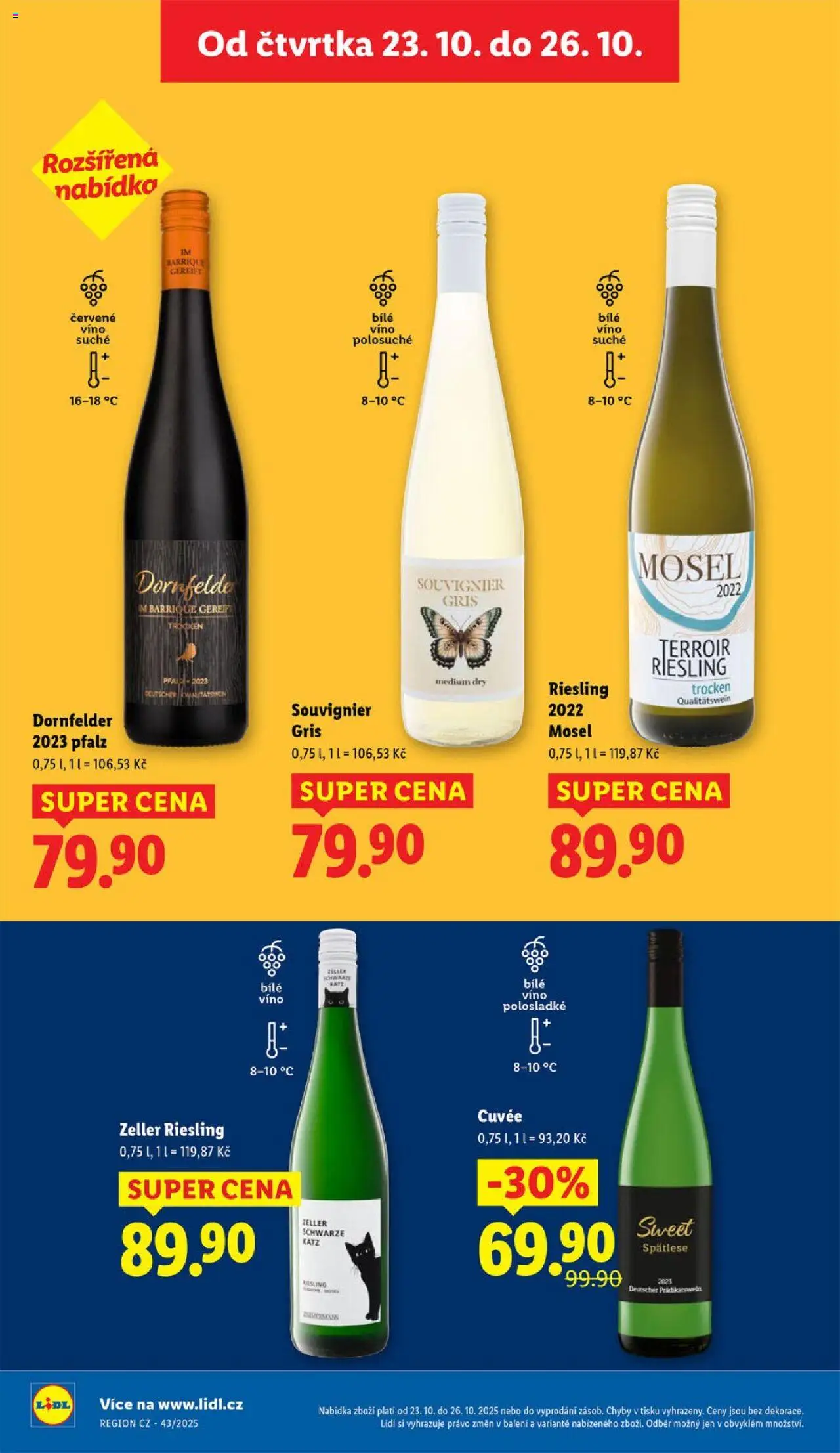 Lidl leták od 23.10.2025 | Strana: 18 | Produkty: Bílé víno, Víno, Spätlese, Riesling