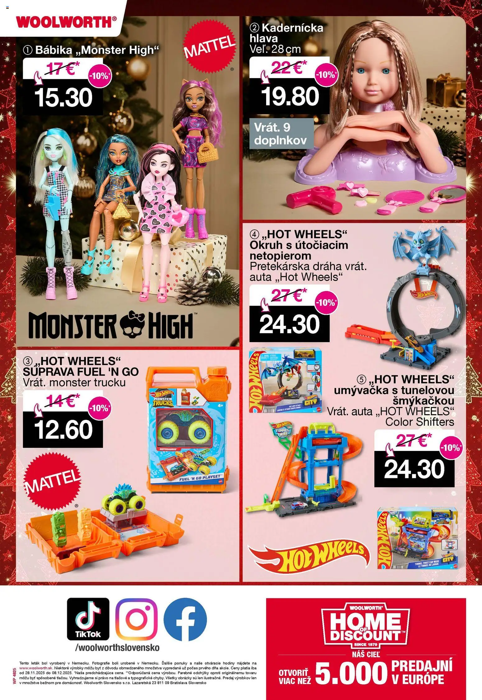 Nové Woolworth akcie – leták je platný od 28.11.2025 | Strana: 16 | Produkty: Hodiny, Umývačka