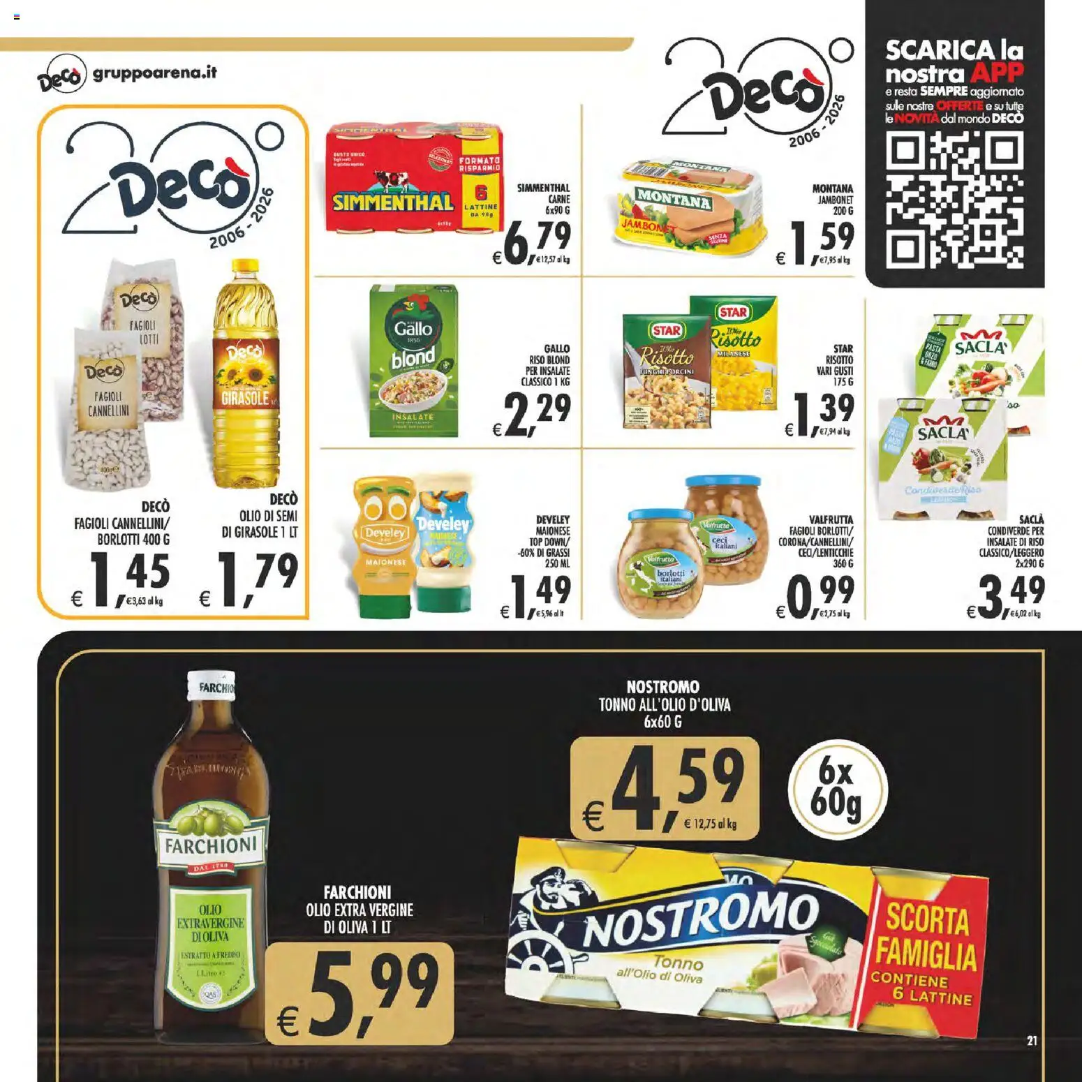 Volantino Decò del 17.04.2026 | Pagina: 21 | Prodotti: Riso, Fagioli, Funghi, Tonno