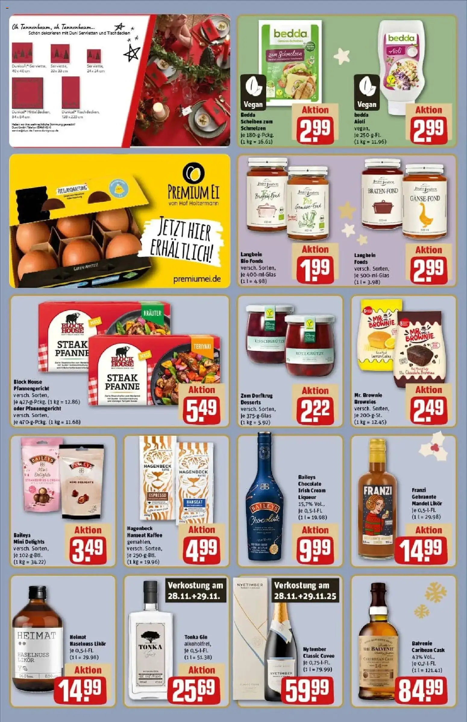 Rewe prospekt Hamburg	 – gültig ab 23.11.2025 | Seite: 38 | Produkte: Kaffee, Likör, Baileys, Steak