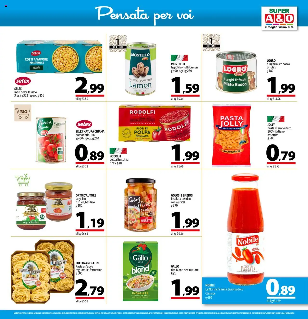 Volantino A&O del 07.08.2025 | Pagina: 9 | Prodotti: Riso, Insalata, Pomodoro, Basilico