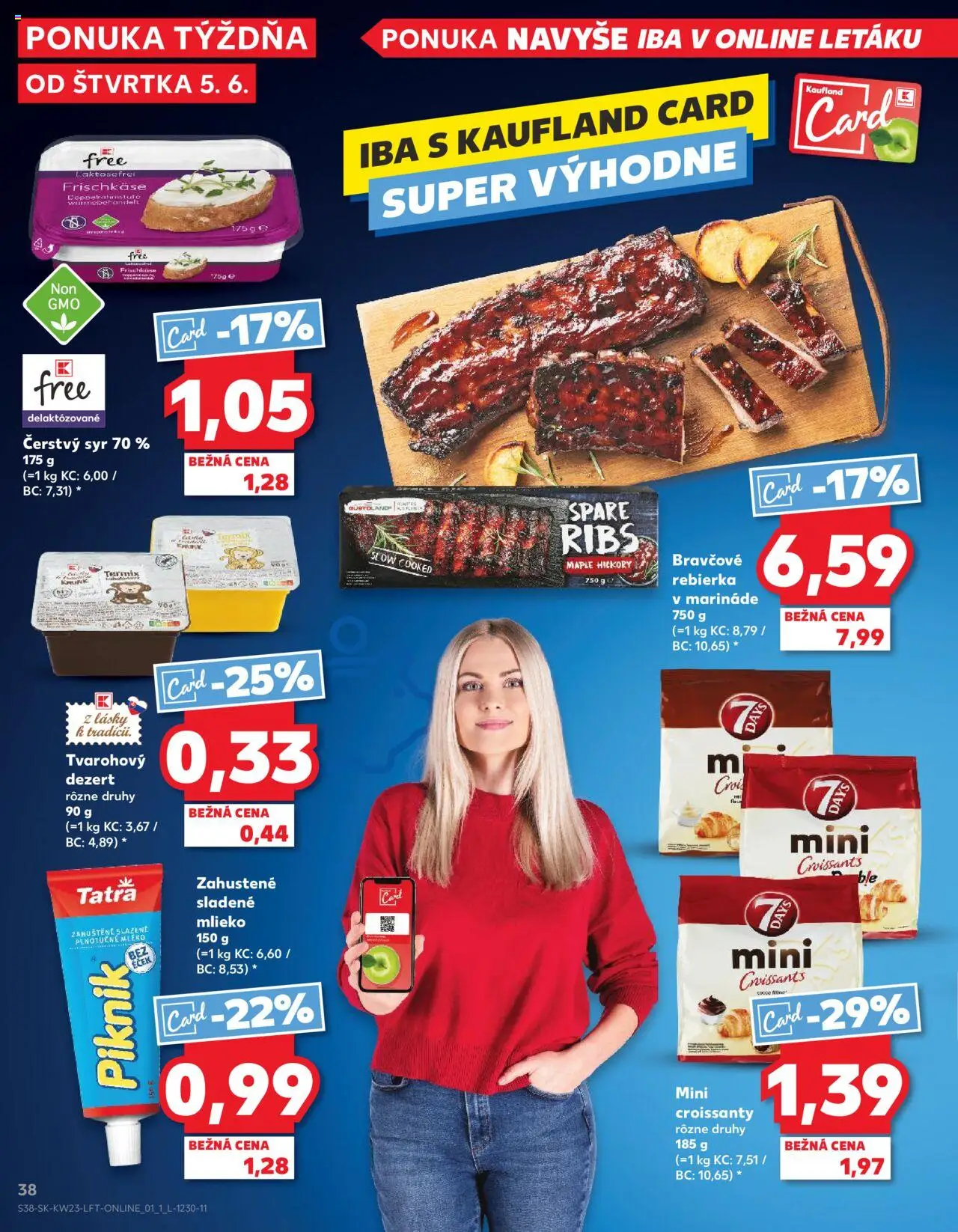 Kaufland Liptovský Mikuláš │ platný od 05.06.2025 | Strana: 38 | Produkty: Mlieko, Syr, Croissant