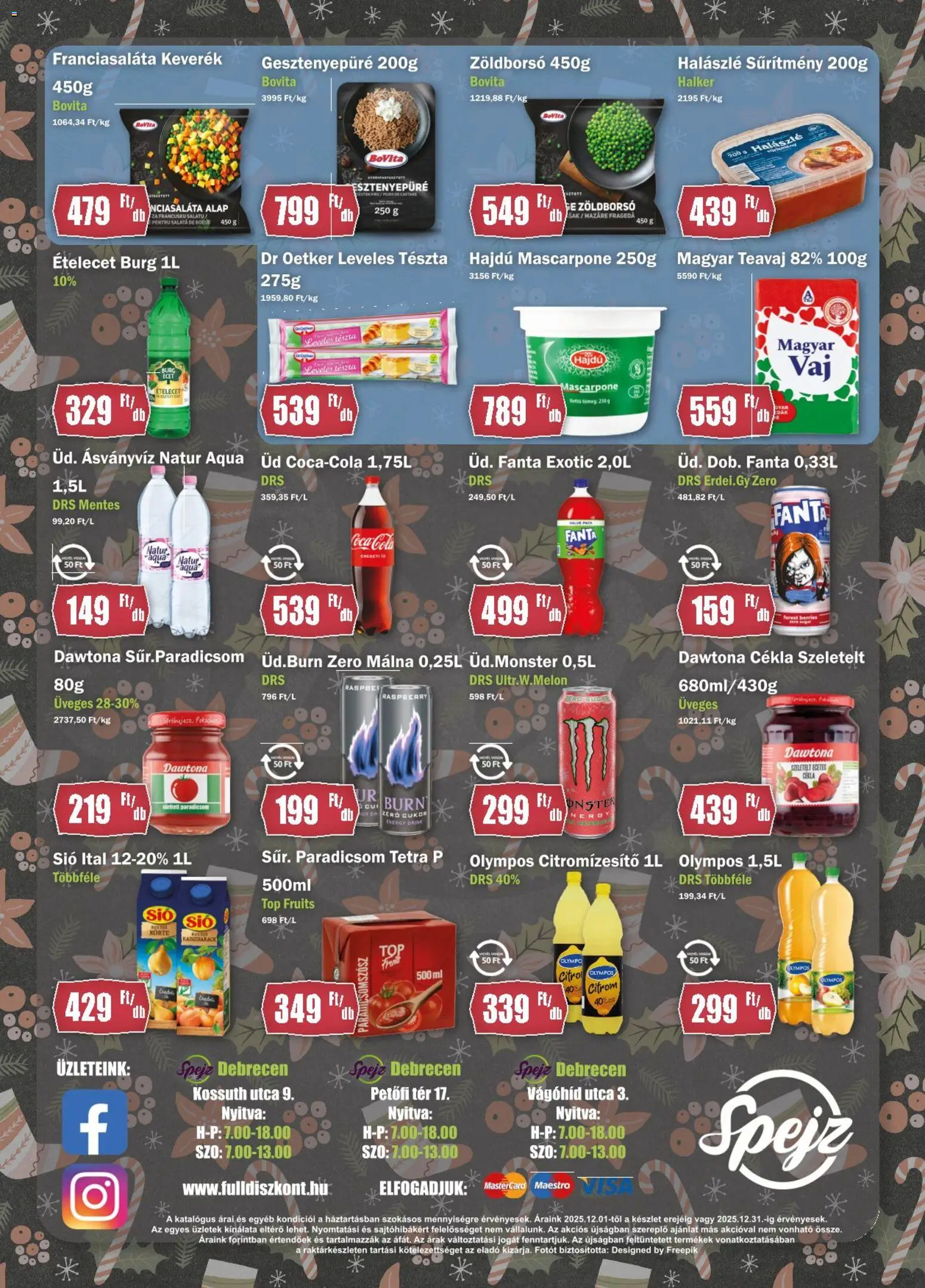 FullDiszkont akciós ujság - amely érvényes a következő dátumtól: 01.12.2025 | Oldal: 4 | Termékek: Málna, Coca Cola, Ásványvíz, Paradicsomszósz