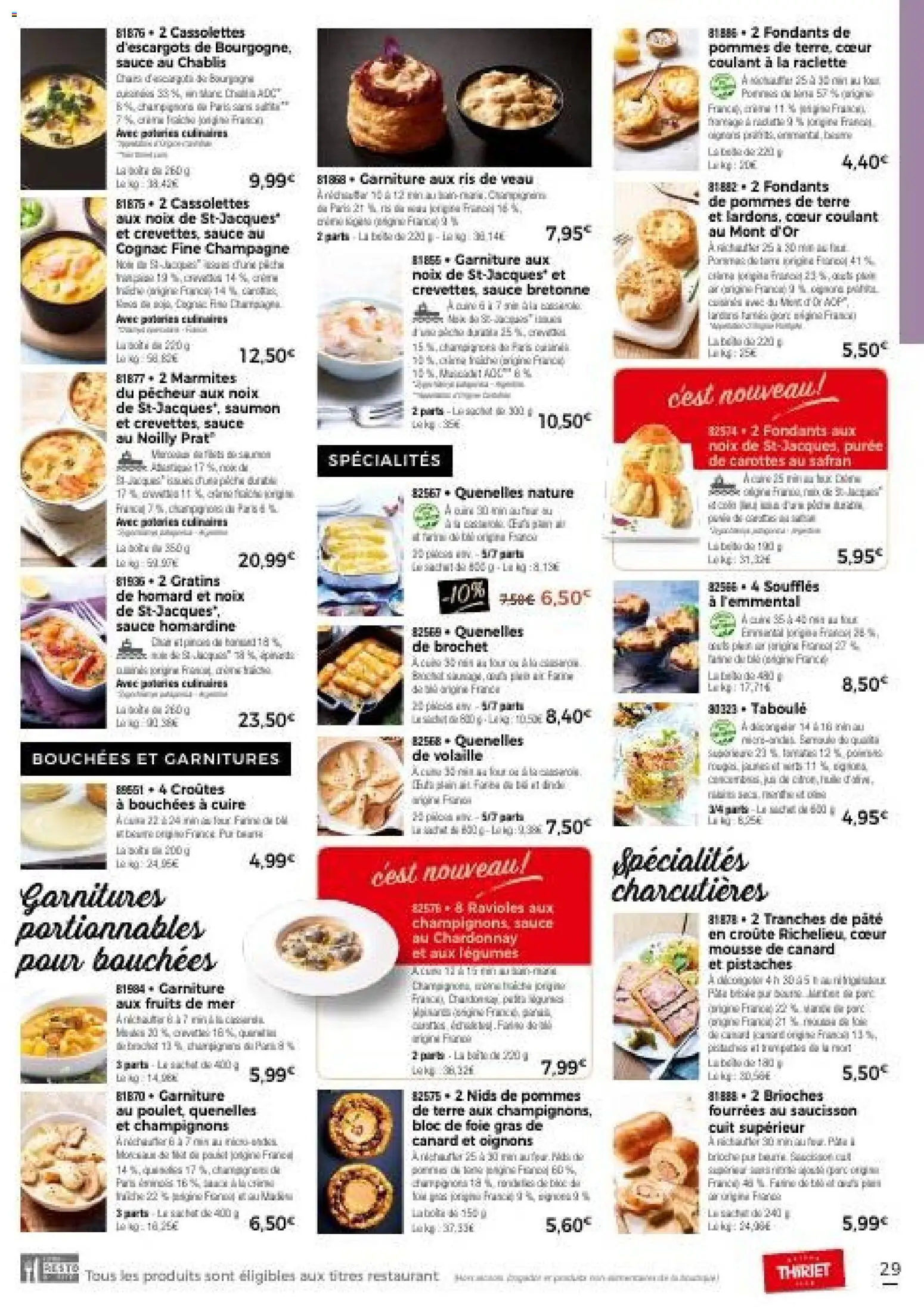 {H1} | Page: 29 | Produits: Fruits de mer, Mont d'or, Pommes, Noix