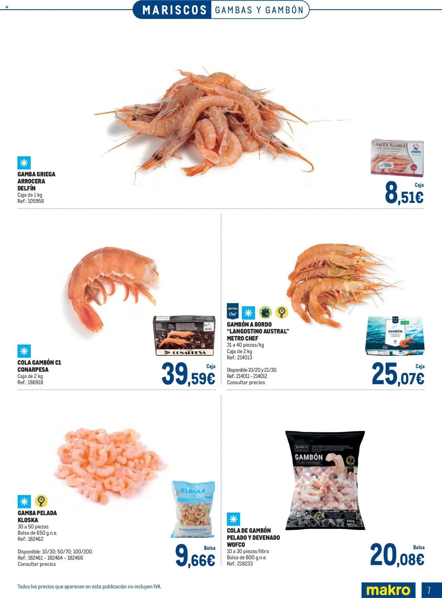 Makro Especial Pescados Levante 3 │ válido desde el 06.04.2026 | Página: 7 | Productos: Bolsa, Caja, Langostino, Gamba
