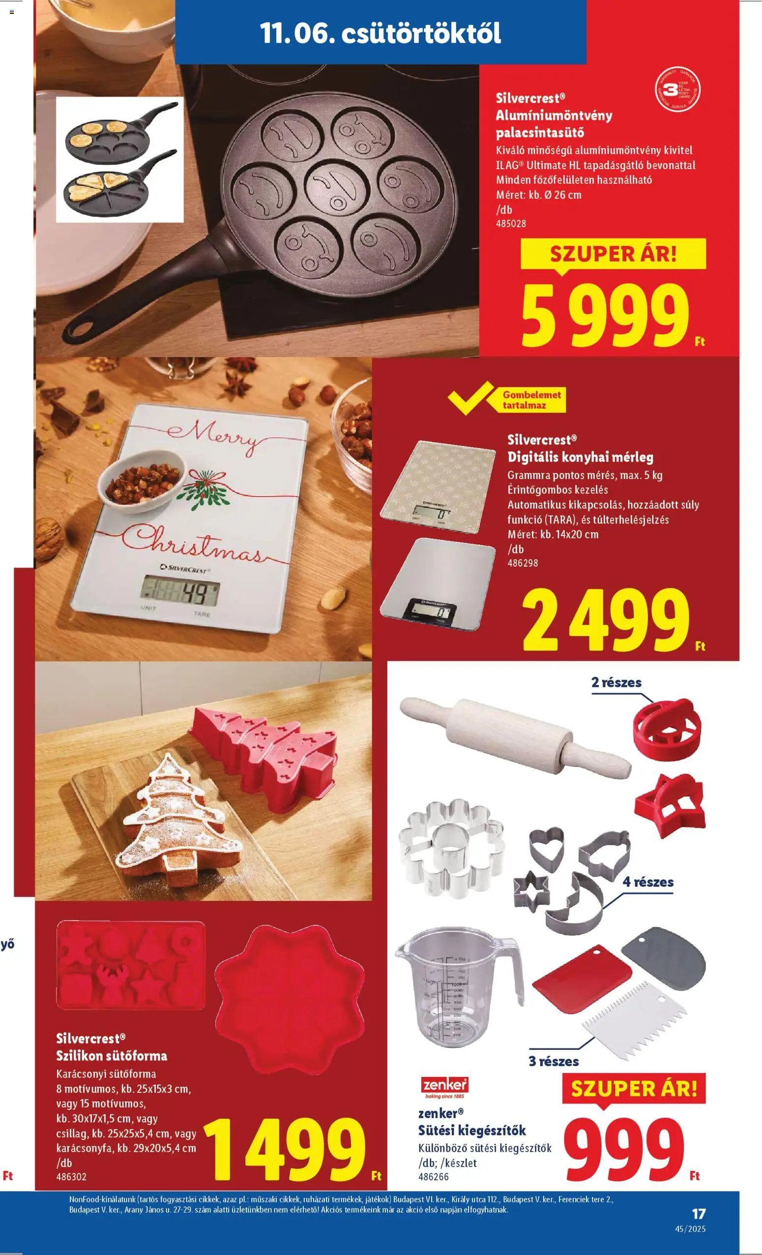 Lidl akciós ujság - amely érvényes a következő dátumtól: 06.11.2025 | Oldal: 17 | Termékek: Sütőforma, Játékok