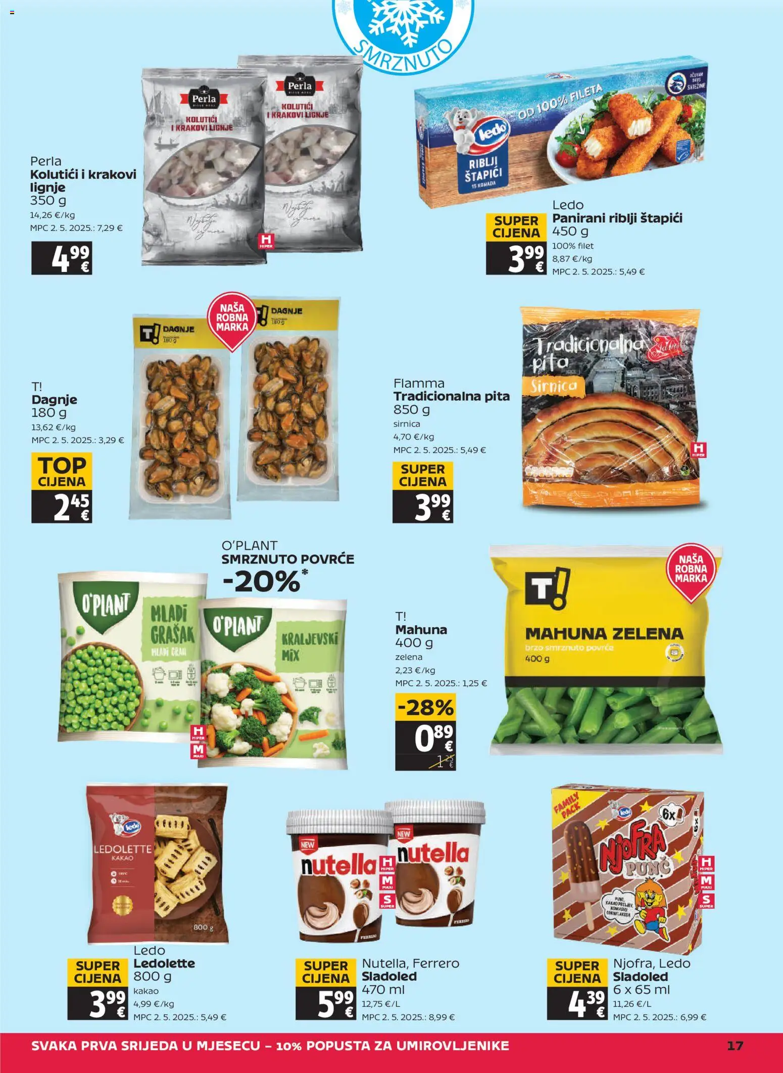 Tommy katalog | vrijedi od 27.11.2025 | Stranica: 17 | Proizvodi: Nutella, Sladoled, Grašak, Smrznuto povrće