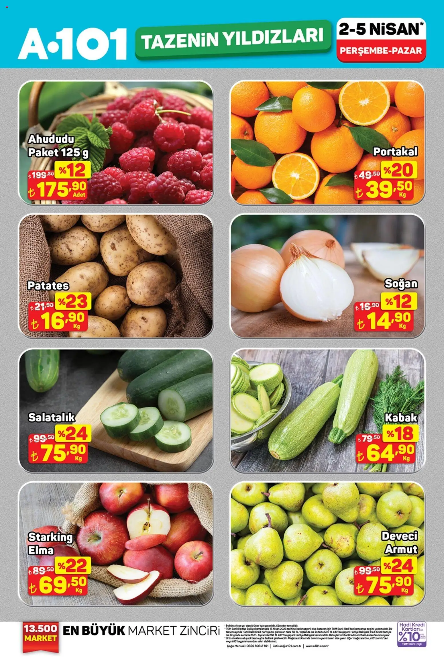 A101 - Tazenin Yıldızları - 02.04.2026 tarihinden itibaren geçerlidir | Sayfa: 2 | Ürünler: Portakal, Patates, Armut, Ahududu