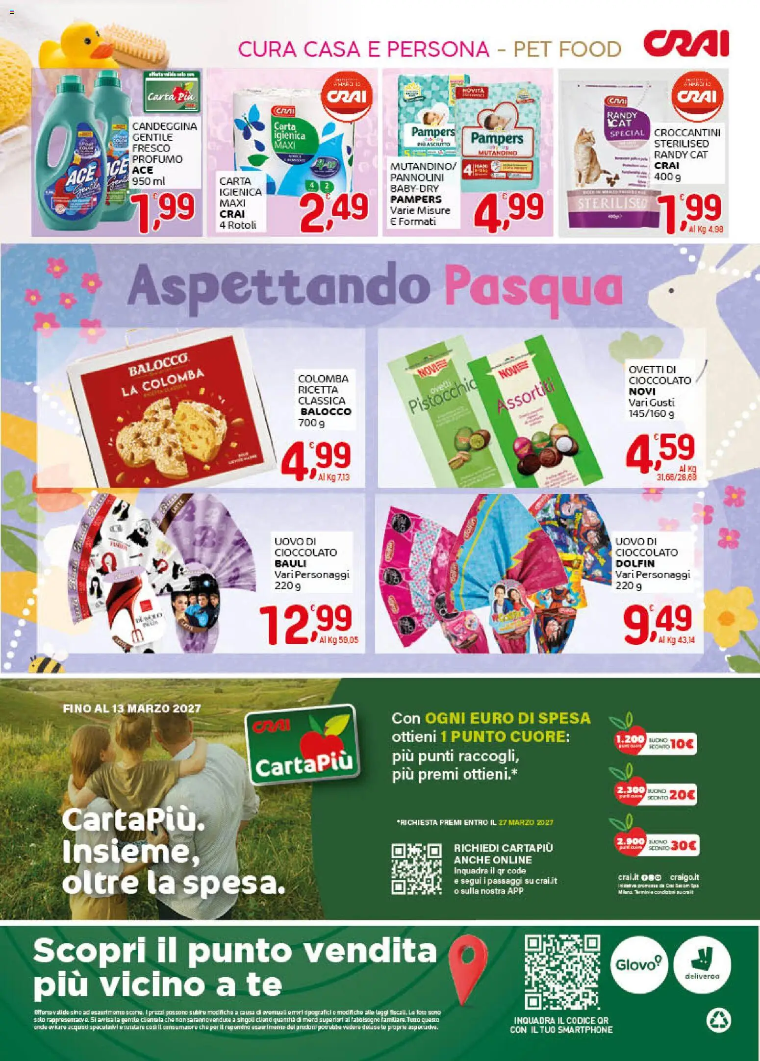 Volantino CRAI volantino Cuor di Crai Alessandria del 19.03.2026 | Pagina: 4 | Prodotti: Cioccolato, Tè, Pampers, Profumo